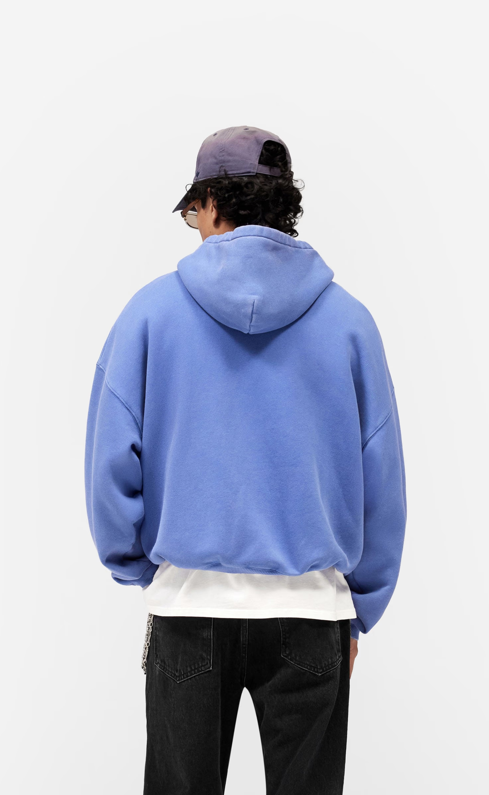 PEGASUS ZIP THROUGH INDIGO HOODIE