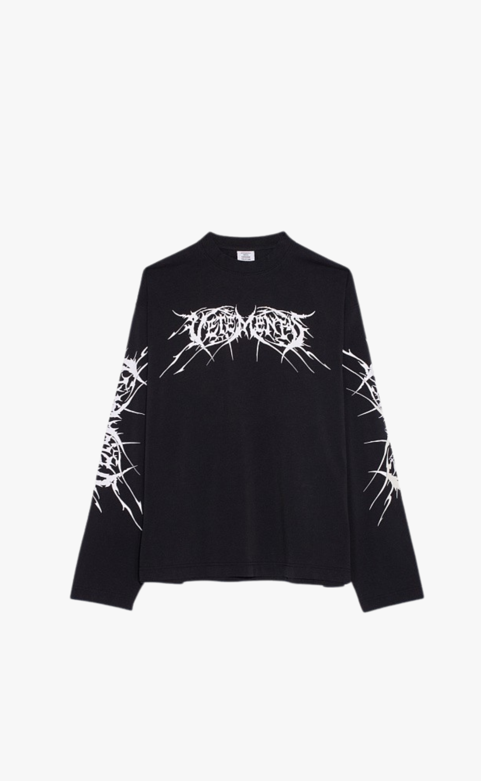 DEATH METAL BLACK WHITE LONGSLEEVE