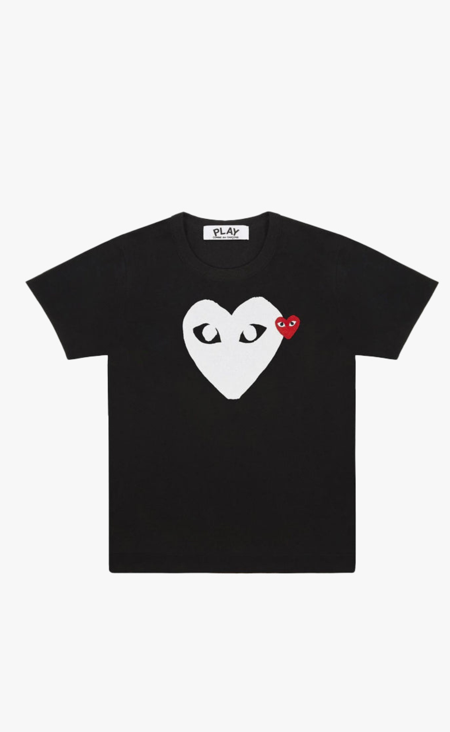BLACK DOUBLE HEART LOGO T-SHIRT