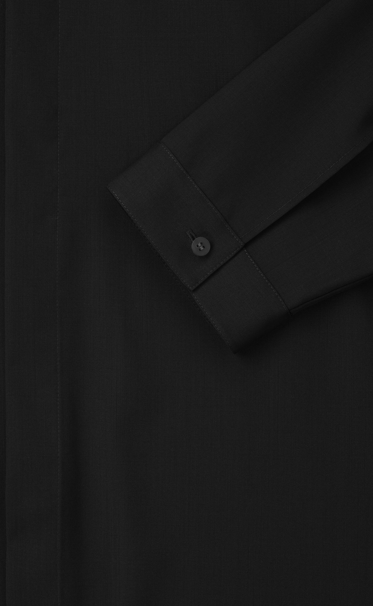 EASY CARE WOOL CLASSIC BLACK SHIRT