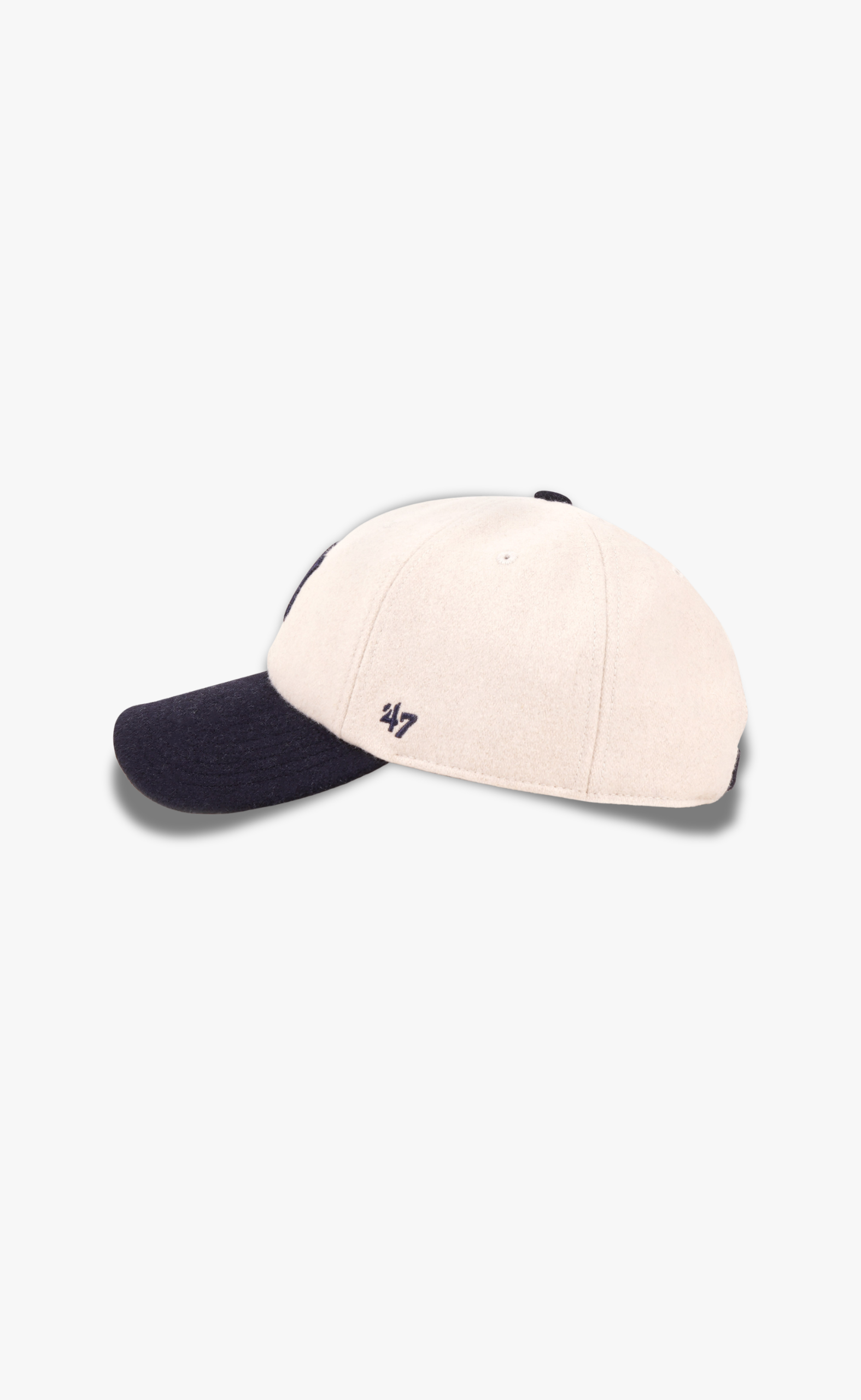 YANKEES SERIF WOOL ECRU NAVY HAT