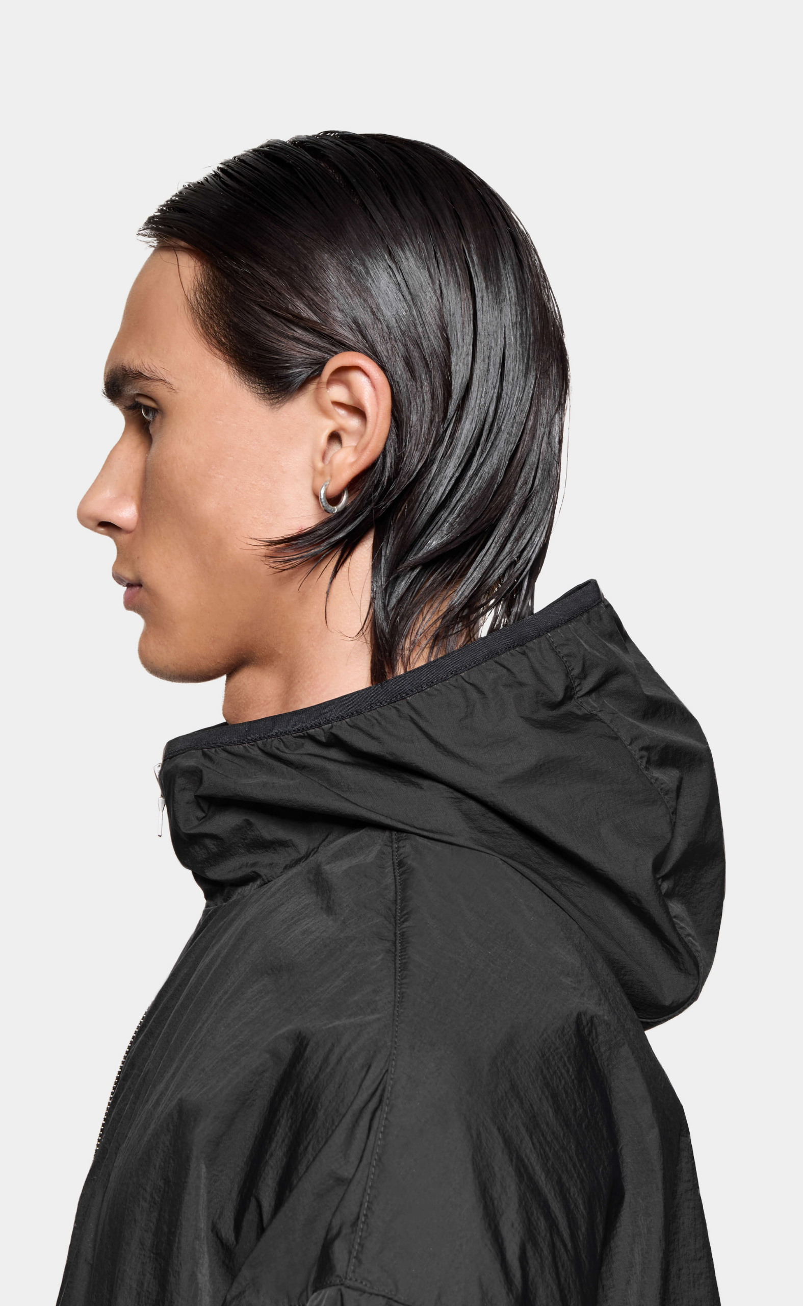 HYPERLIGHT HOODED WIND BLACK JACKET