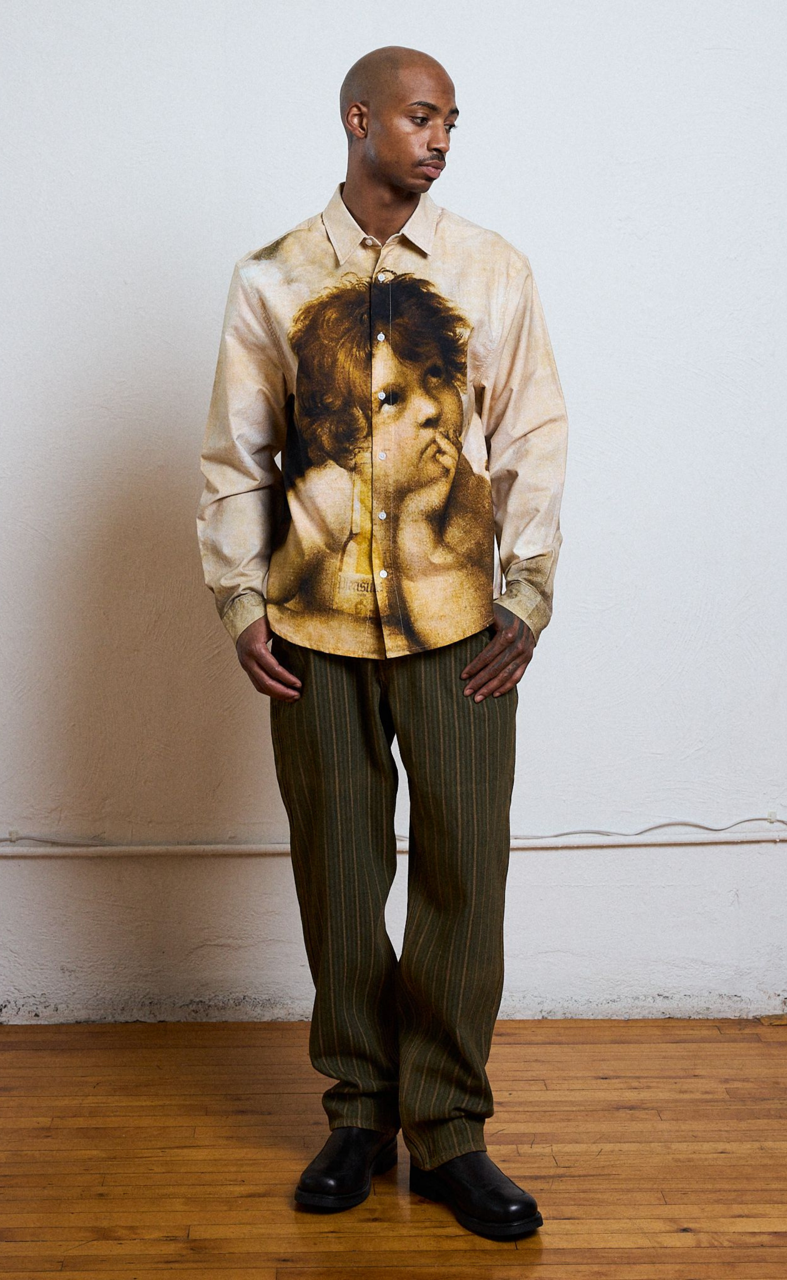 CHERUB BUTTON UP MULTI SHIRT