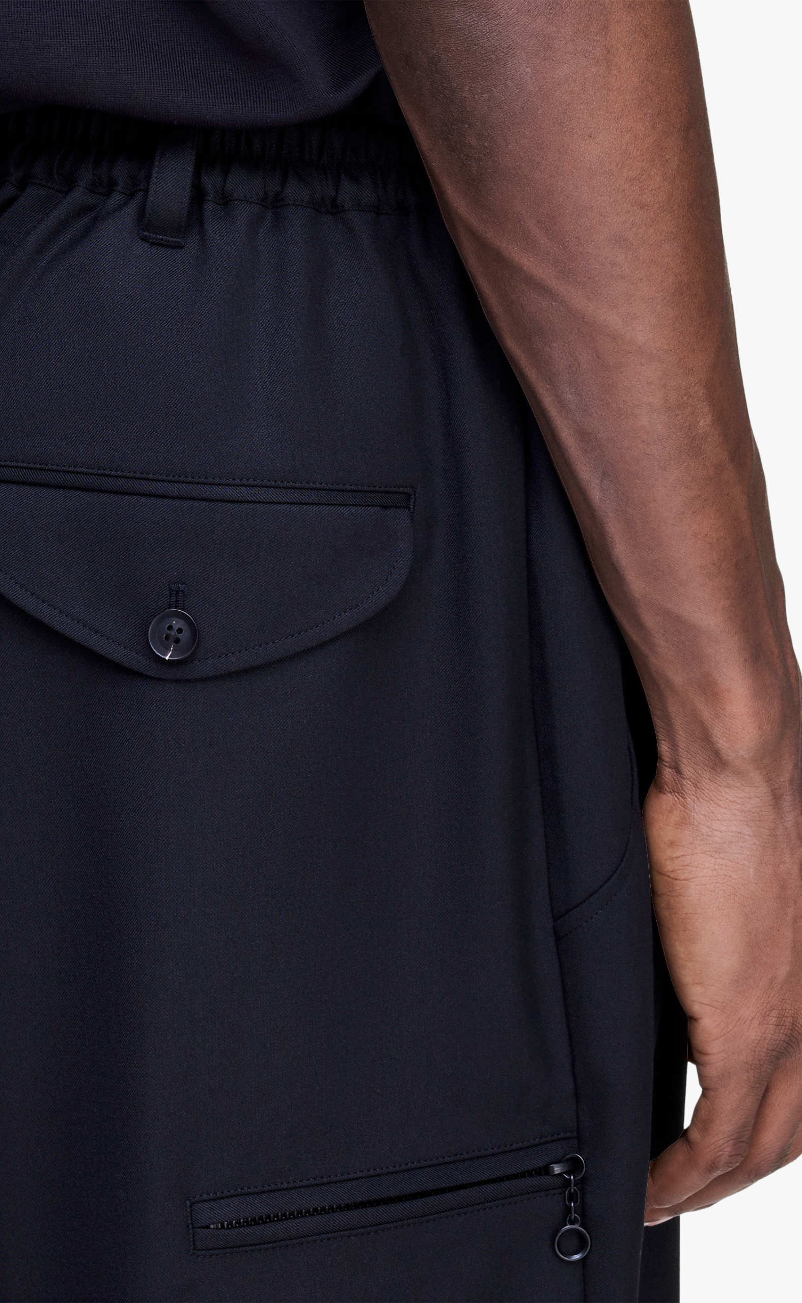 REF WOOL TP BLACK PANTS