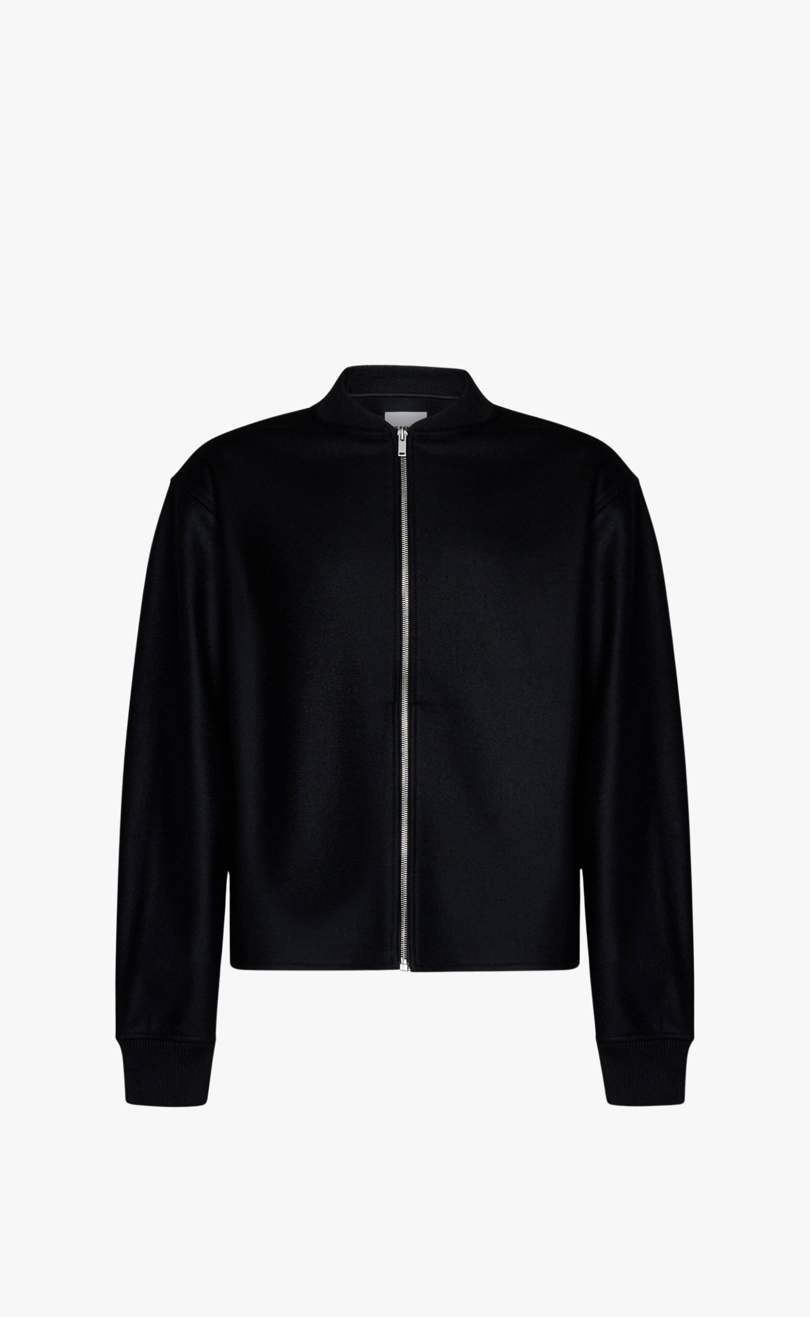  MELTON WOOL BOMBER BLACK JACKET