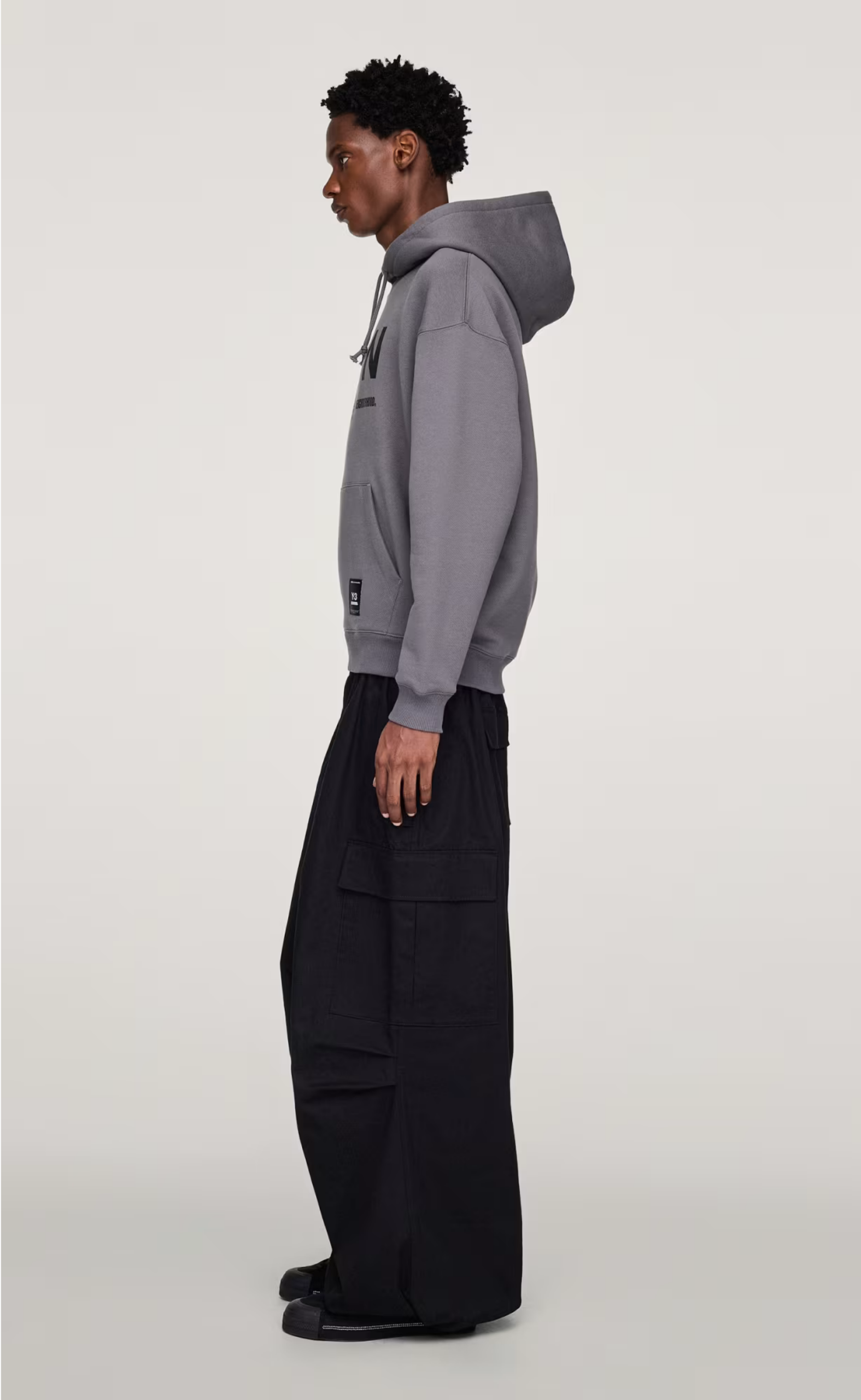 Y-3 NBHD GRAPHIC DARK GREY HOODIE