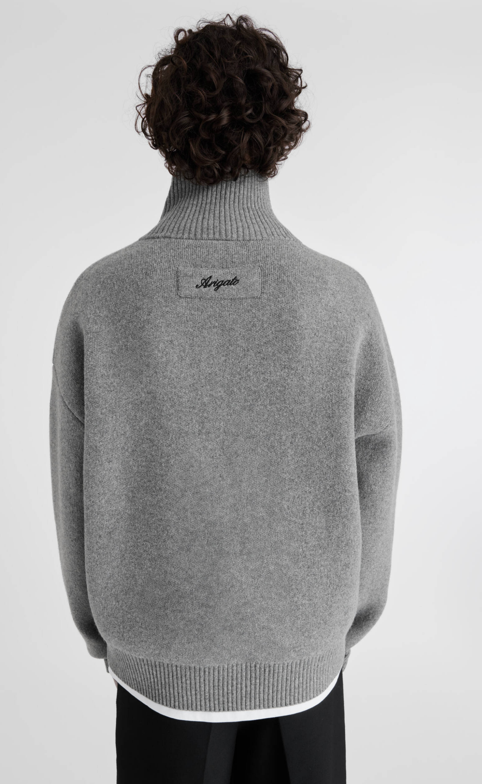 CORE ZIP-UP GREY MELANGE SWEATER