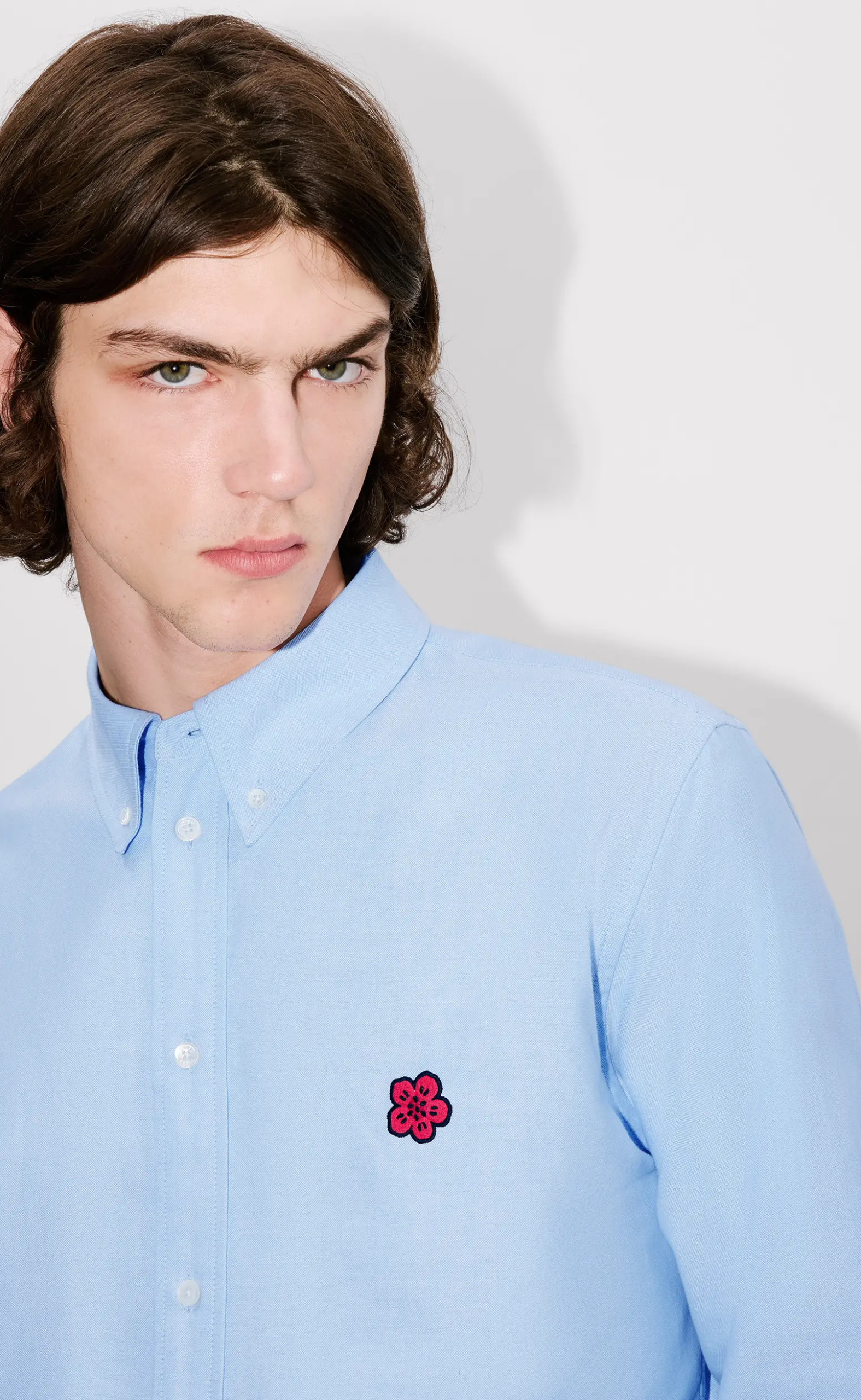KENZO BOKE FLOWER CASUAL SKY BLUE SHIRT