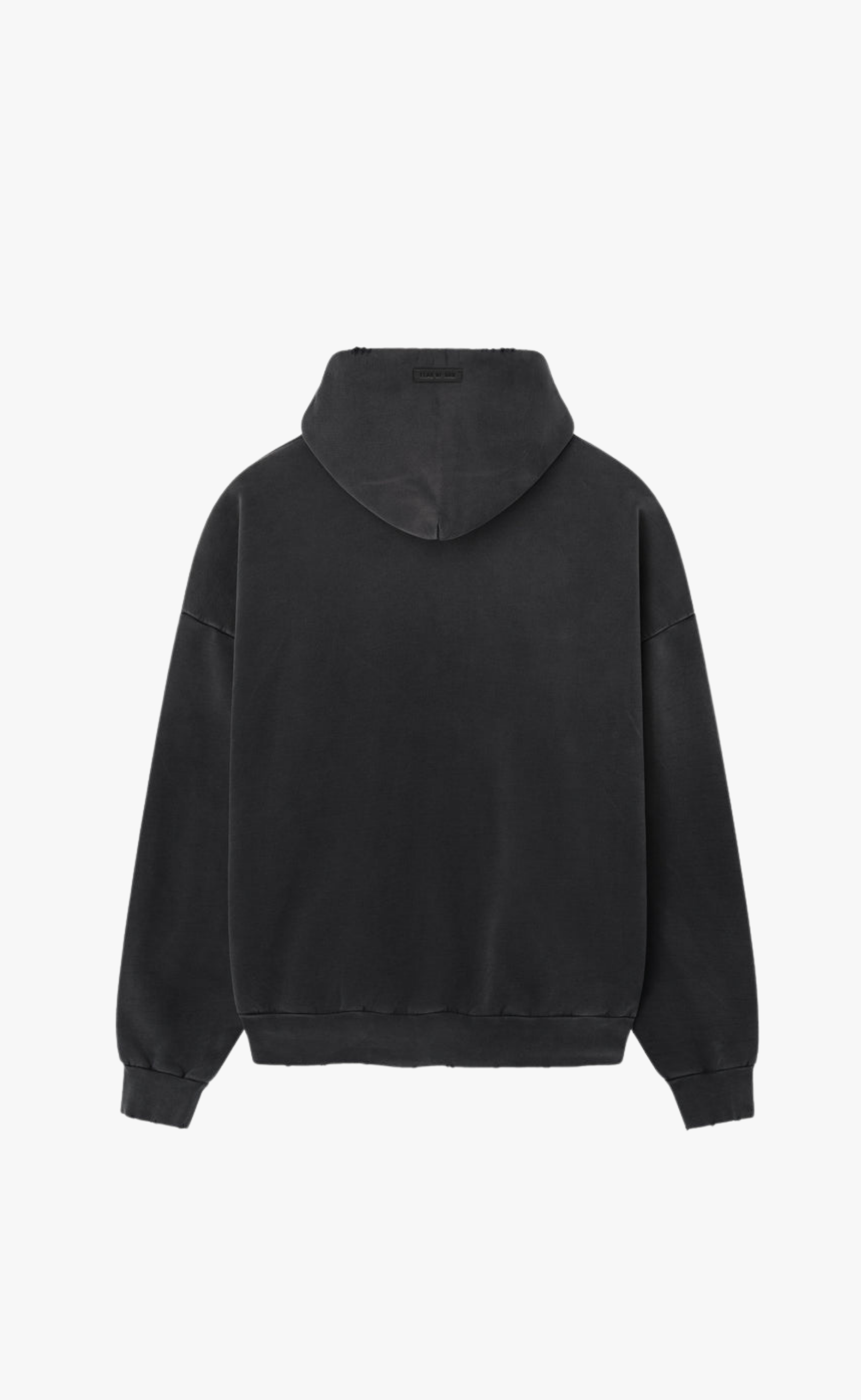 FEAR OF GOD LOGO PRINTED BLACK HOODIE