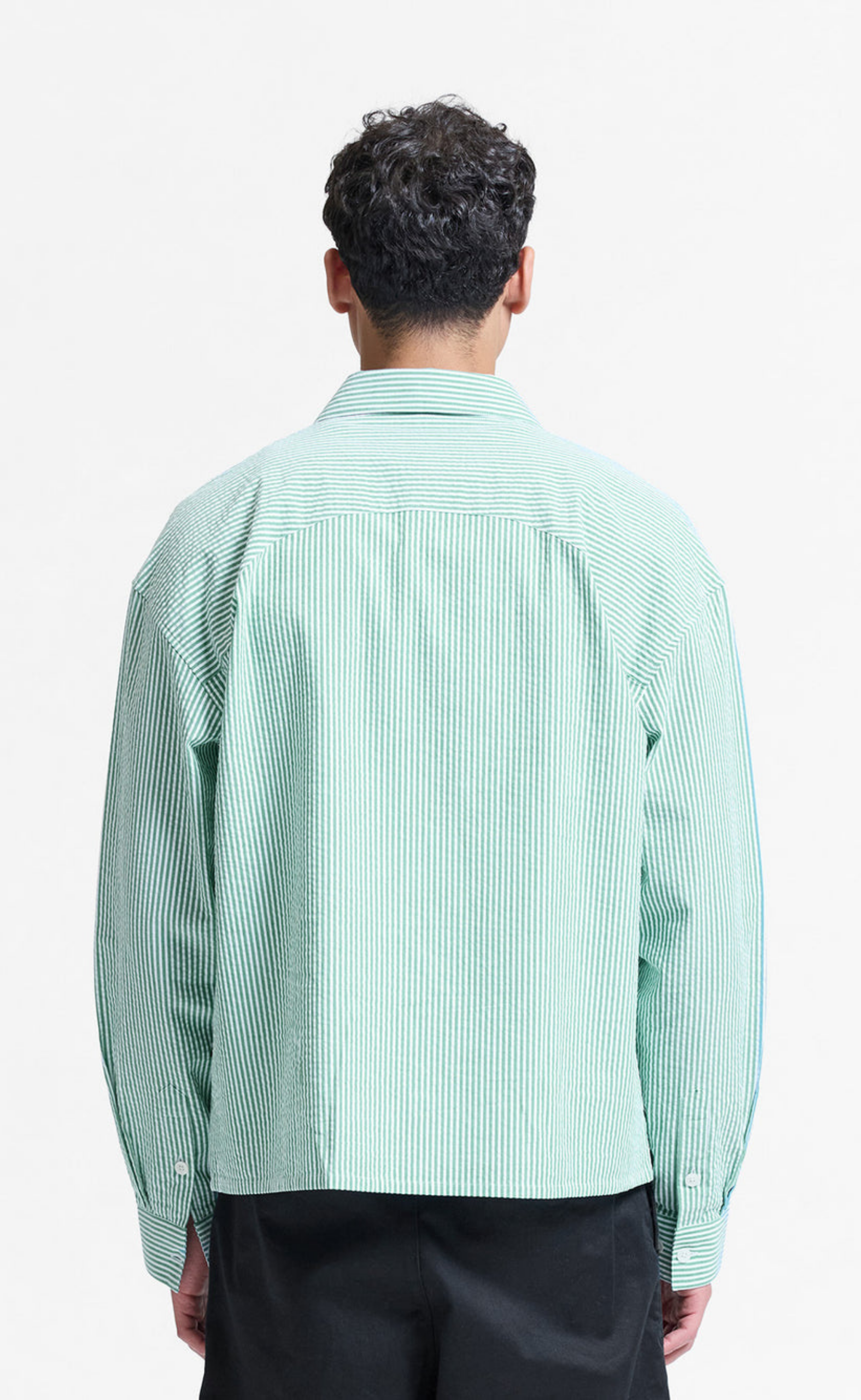 SIGNE GREEN STRIPED SHIRT