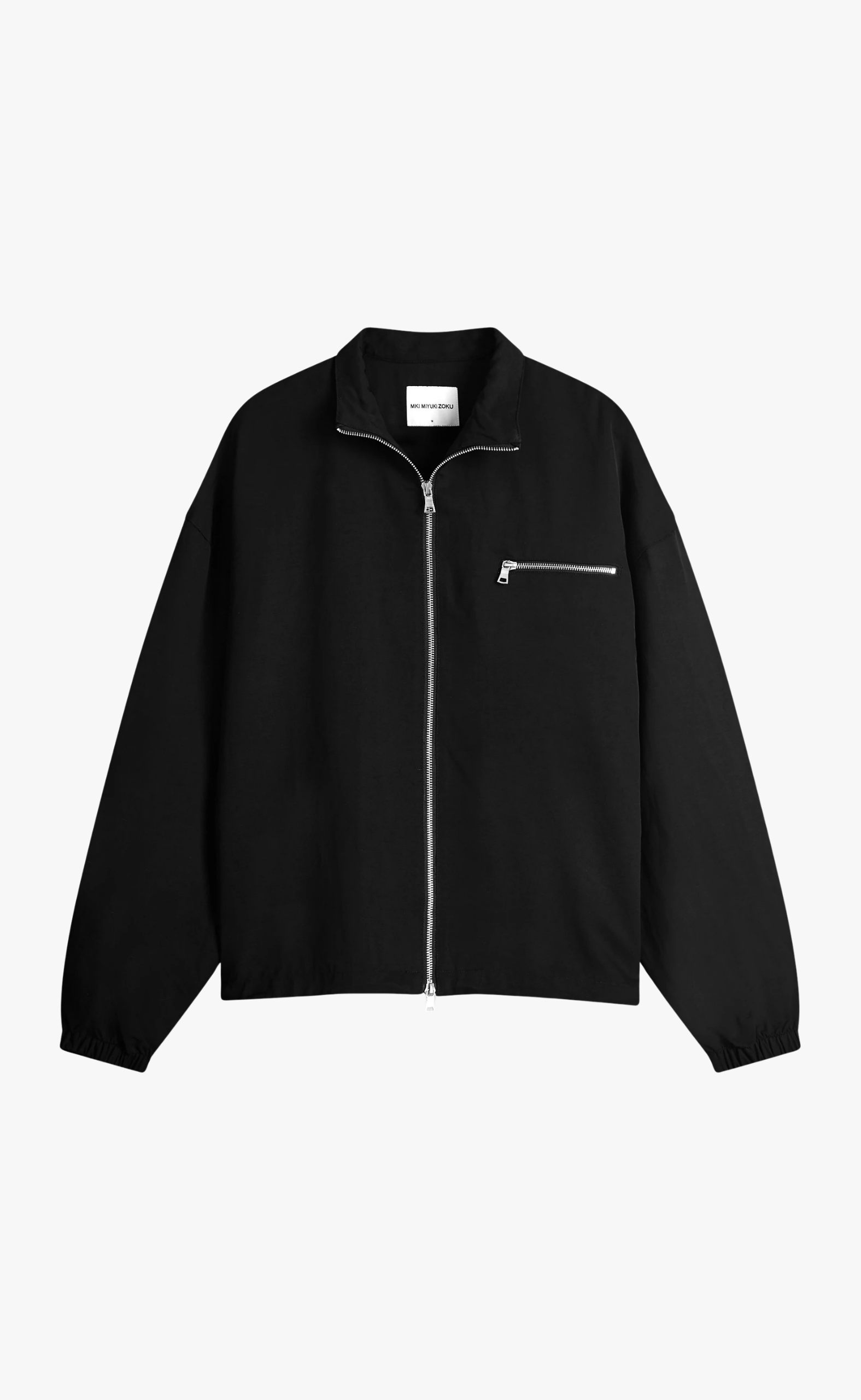 VISCOSE LINEN TRACK BLACK JACKET