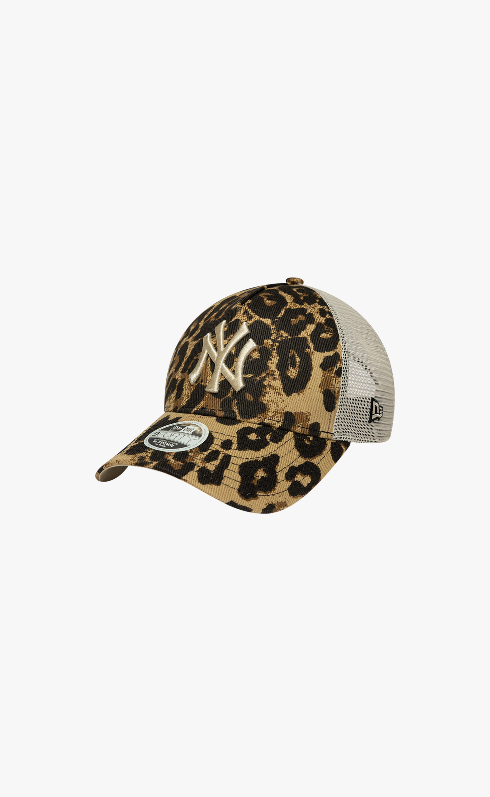 NEW YORK YANKEES WOMEN LEOPARD 940MC TRUCKER BROWN HAT