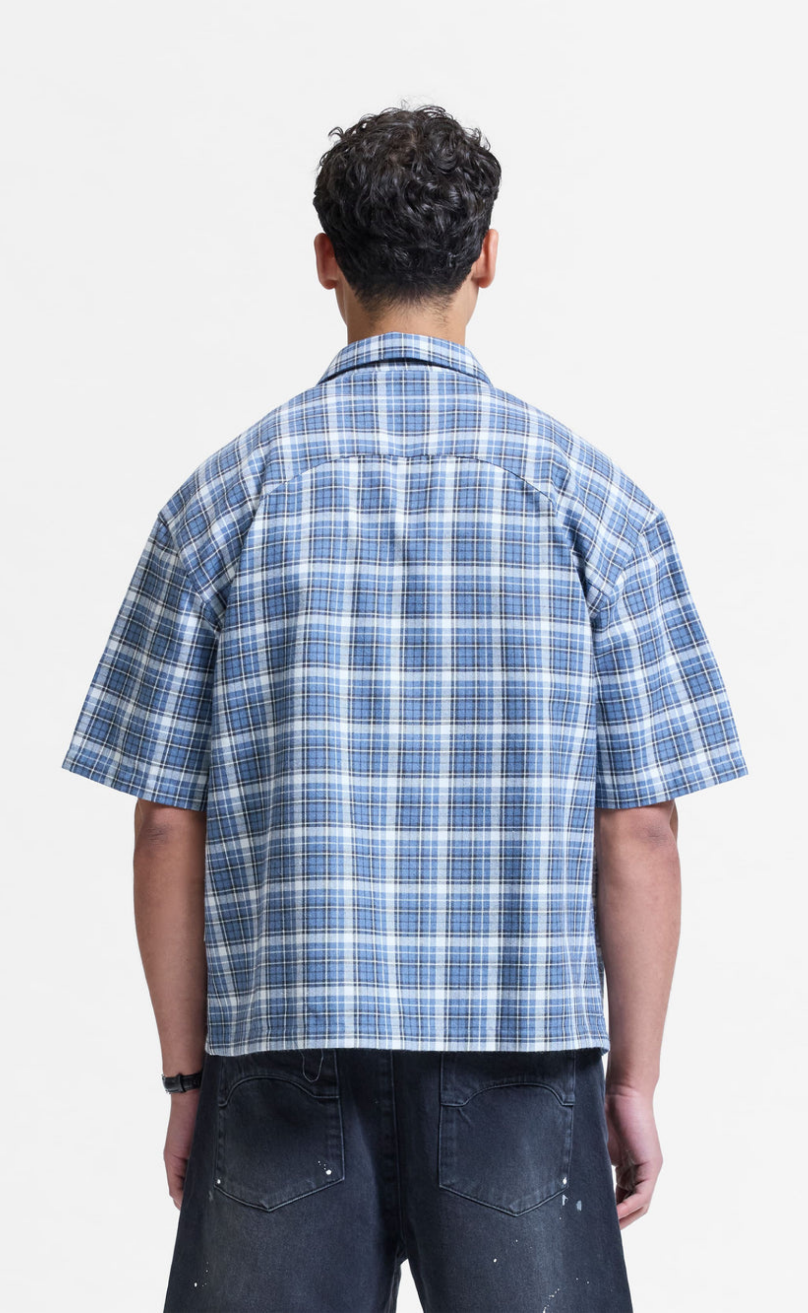 L ARTISAN FLANNEL BLUE SHIRT