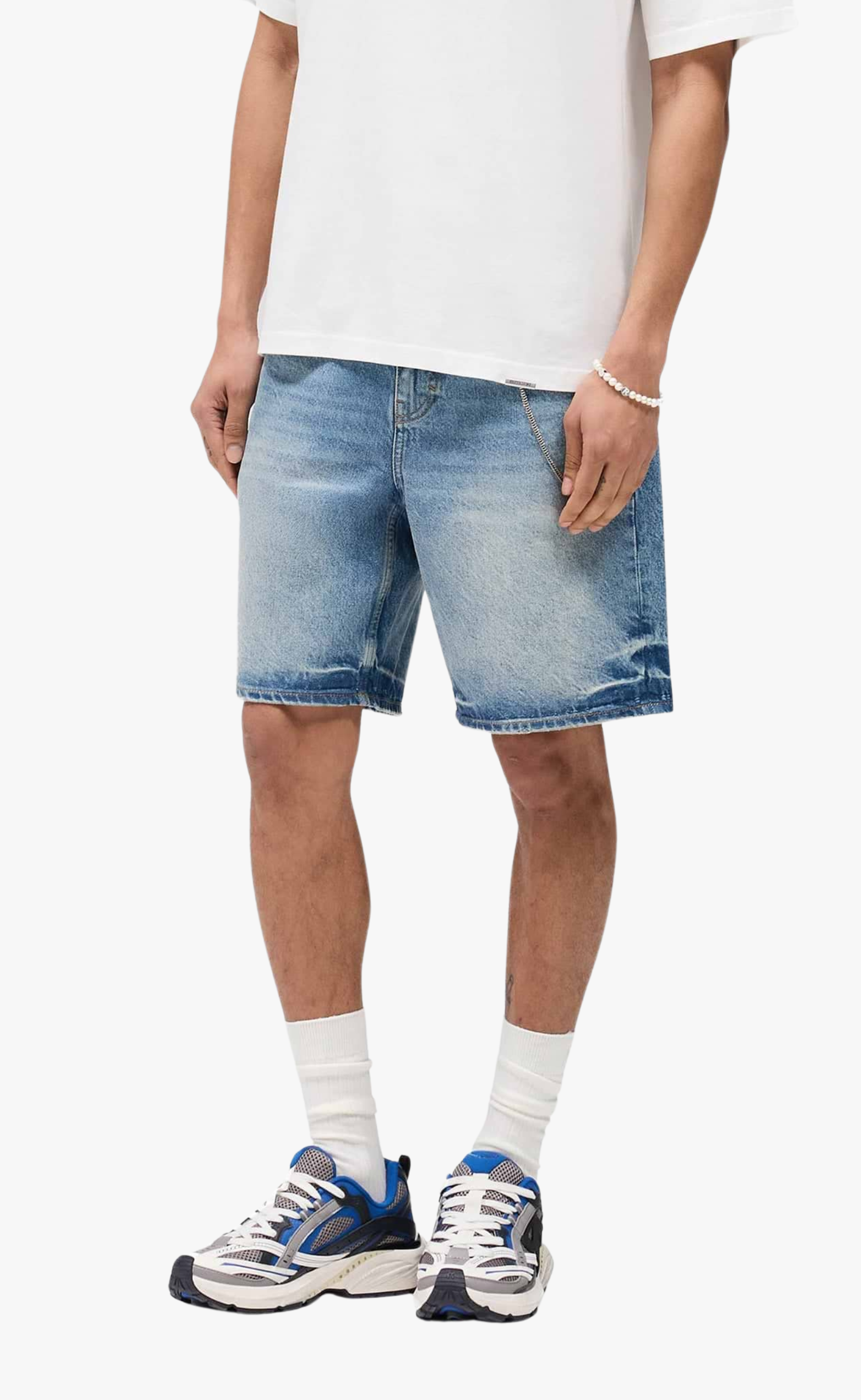 R10T TAILORED DENIM BLUE SHORTS