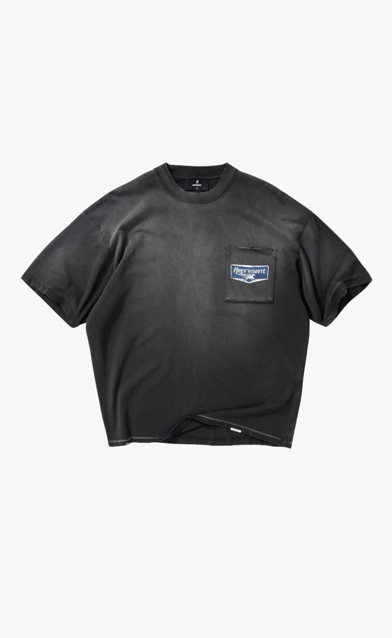 NOTHING FASTER STAINED BLACK T-SHIRT