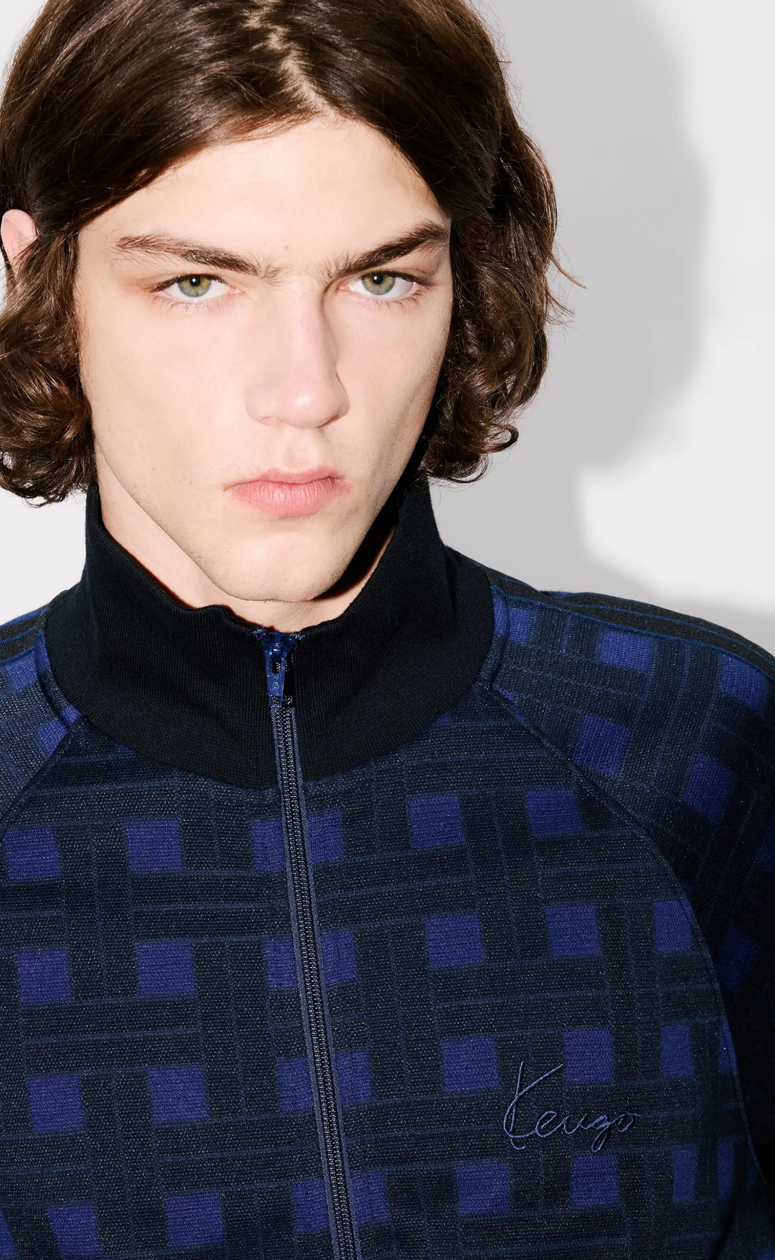 KENZO WEAVE BLUE BLACK JACKET