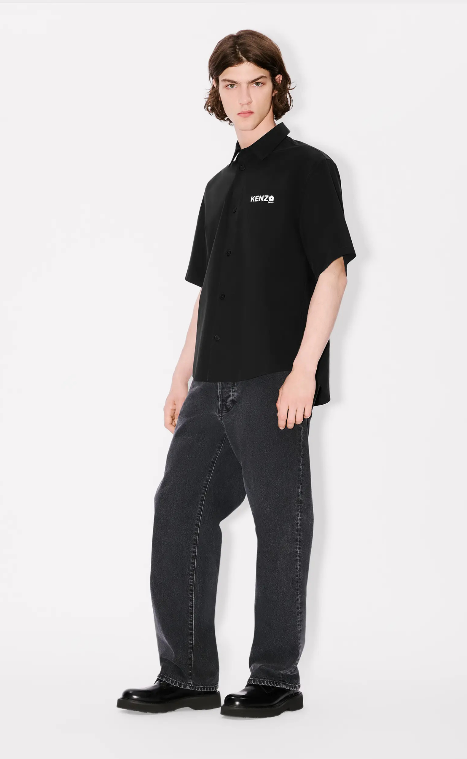 BOKE FLOWER 2.0 SHORT SLEEVE BLACK SHIRT