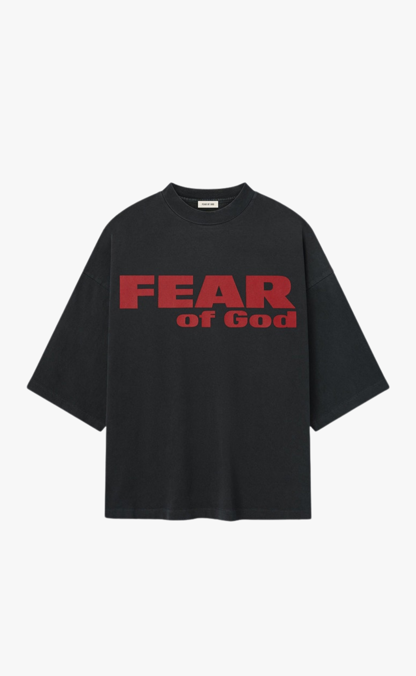 RELAXED FEAR IS GONE BLACK T-SHIRT