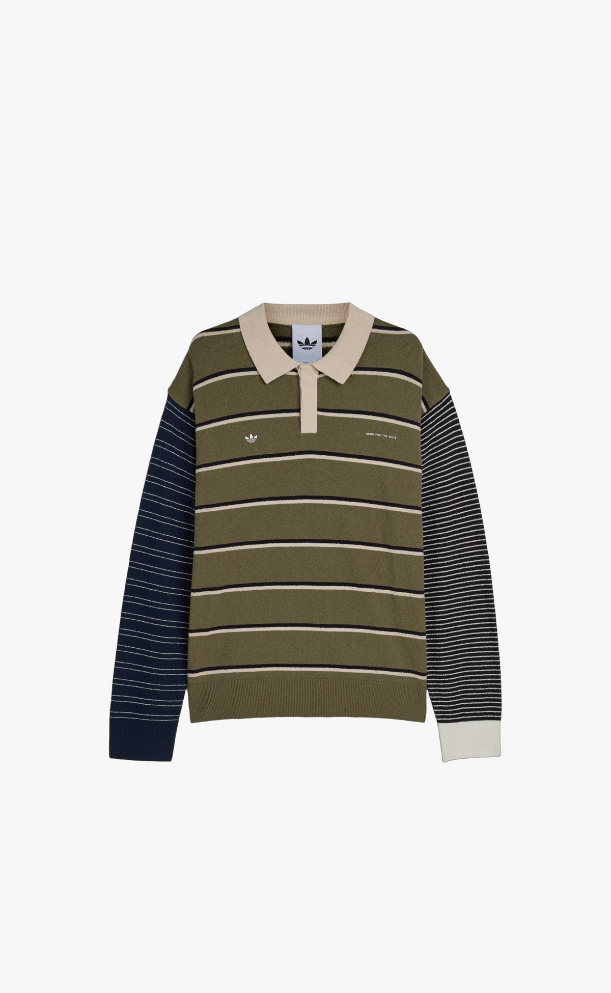 SONG FOR THE MUTE 007 POLO OLIVE BLACK LONGSLEEVE
