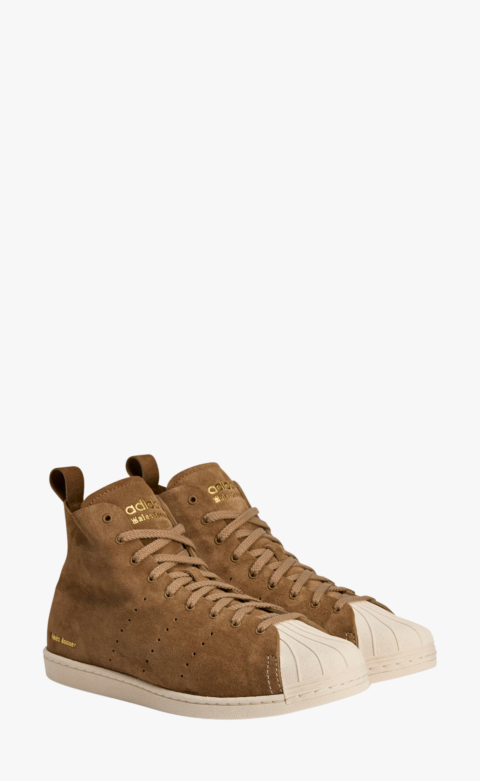 関税なし 送料無料 Superstar Browntap Sneakers WB SUPERSTAR HI WHITE BROWN SNEAKER