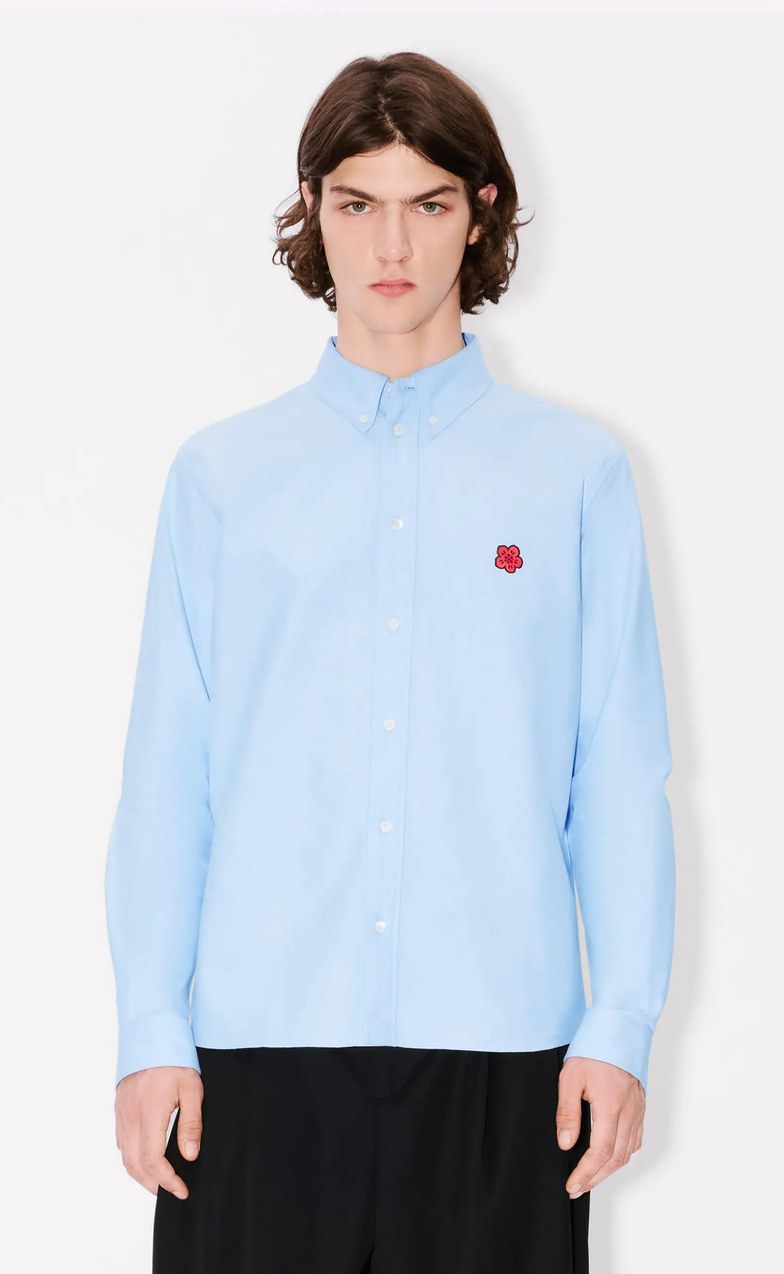 KENZO BOKE FLOWER CASUAL SKY BLUE SHIRT