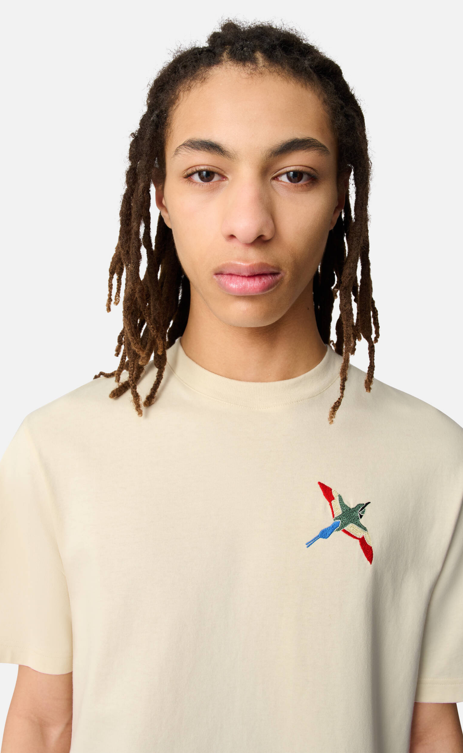 MICRO BEE BIRD PALE BEIGE T-SHIRT