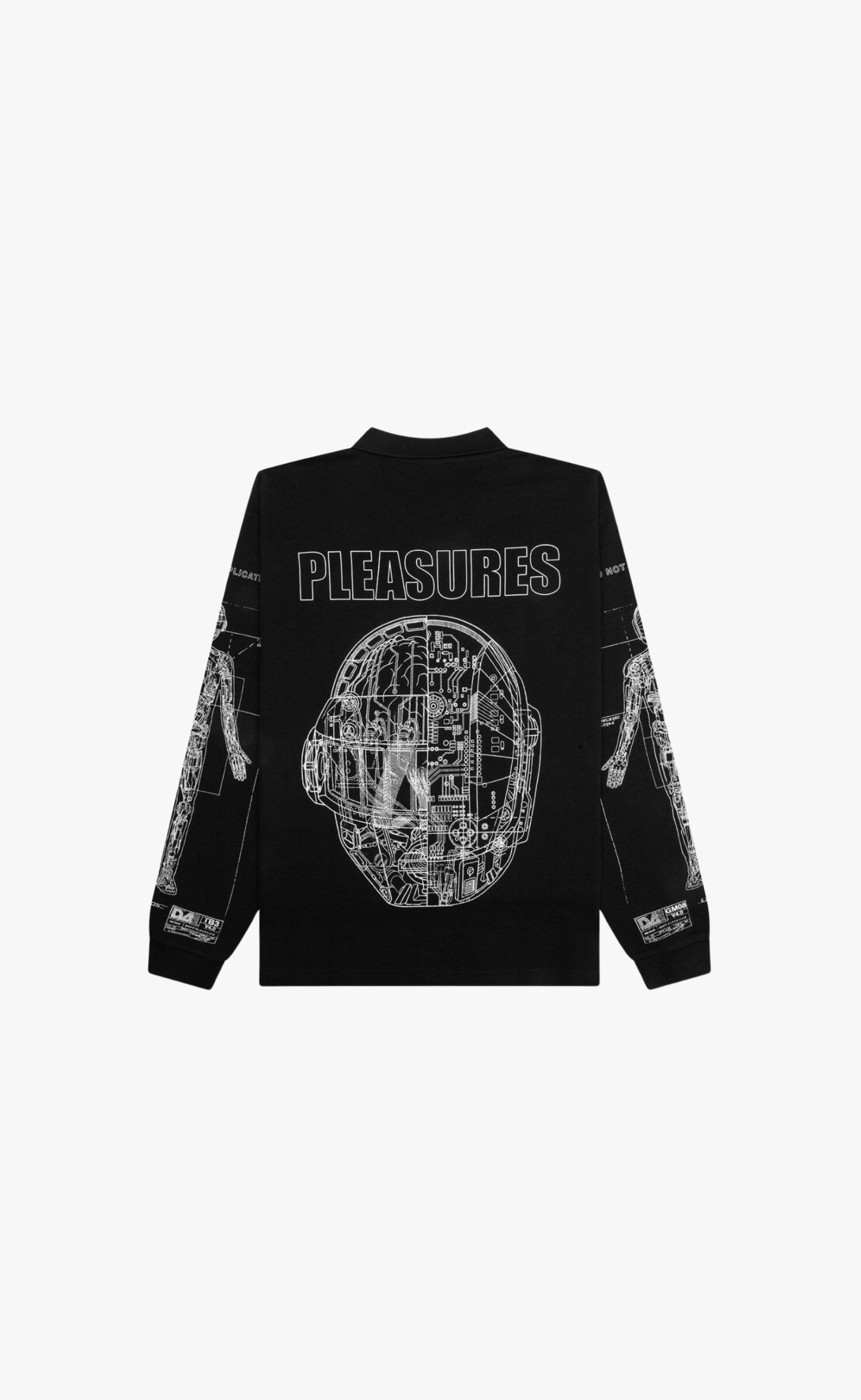 SCHEMATIC POLO BLACK LONGSLEEVE
