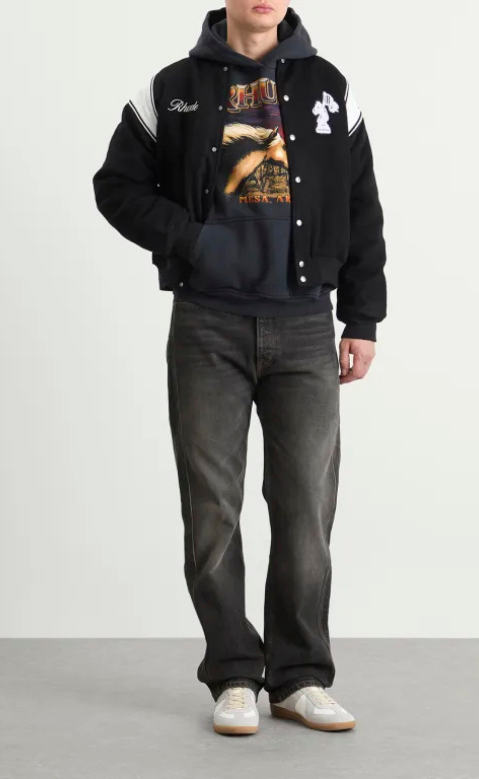 90S TRAXEDO DENIM AGOURA BLACK JEANS