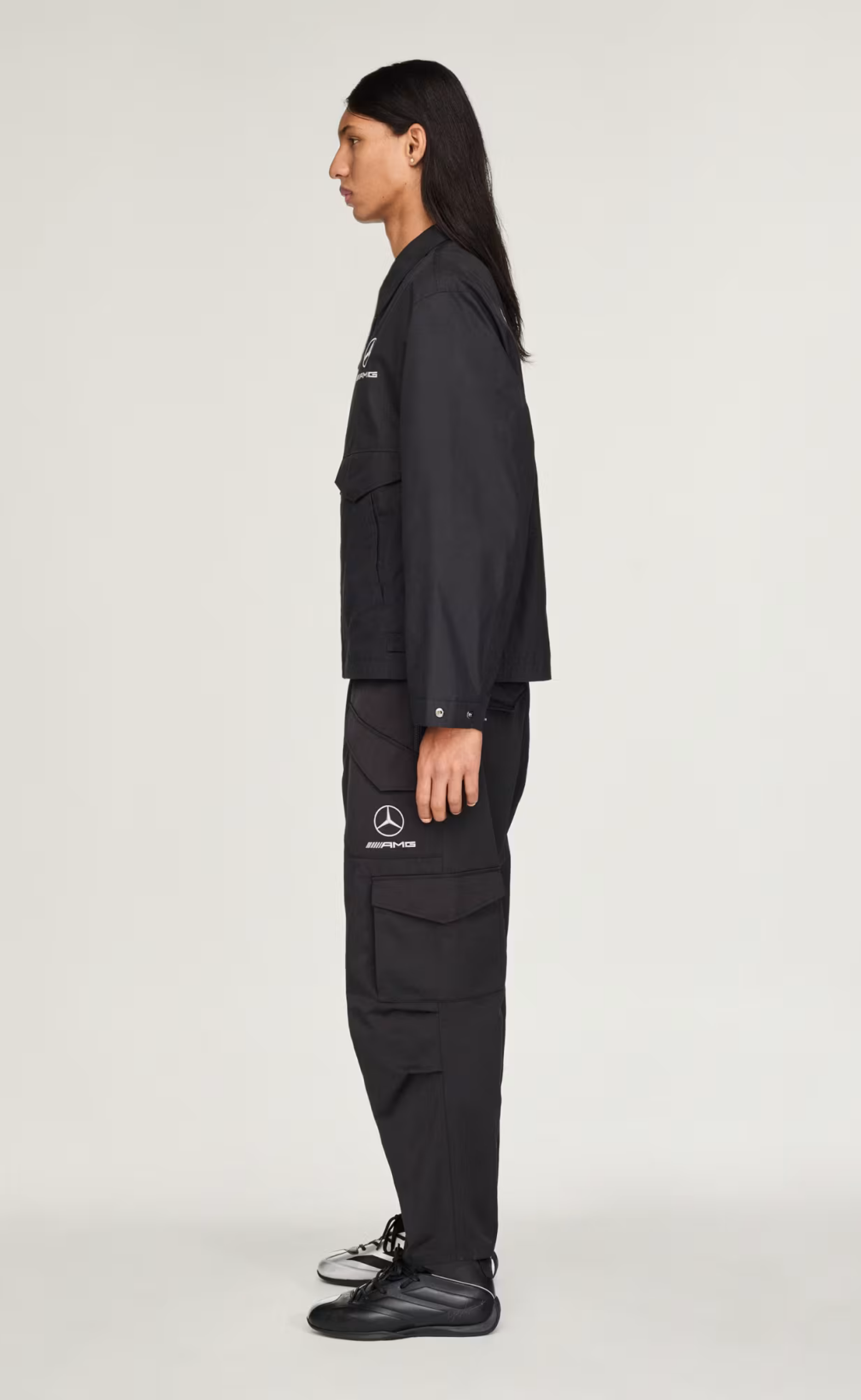 F1 MERCEDES CARGO BLACK PANTS
