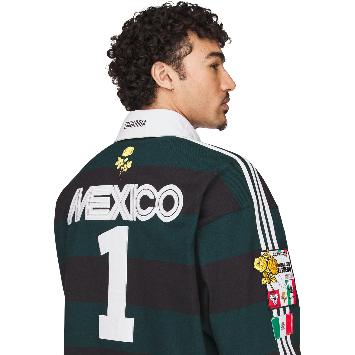 CHAVARRIA LS RUGBY BLACK GREEN LONGSLEEVE