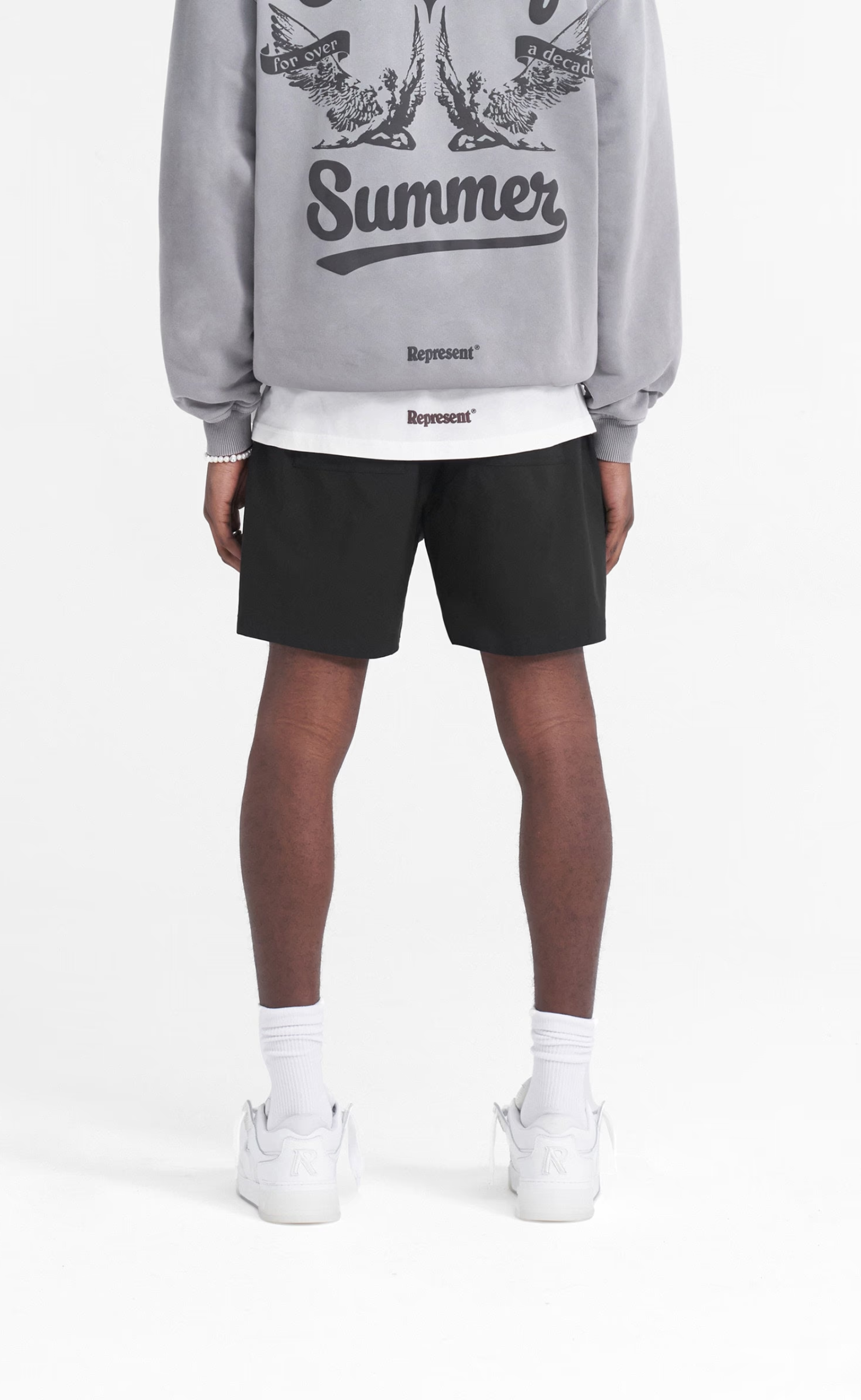 REPRESENT BLACK SHORTS