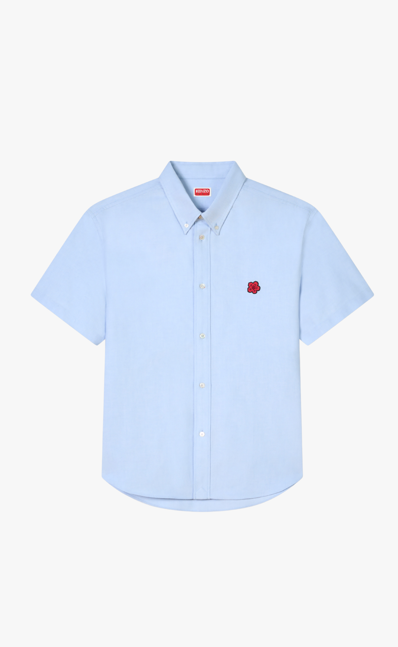 BOKE FLOWER CREST SHORT SLEEVE LIGHT BLUE SHIRT