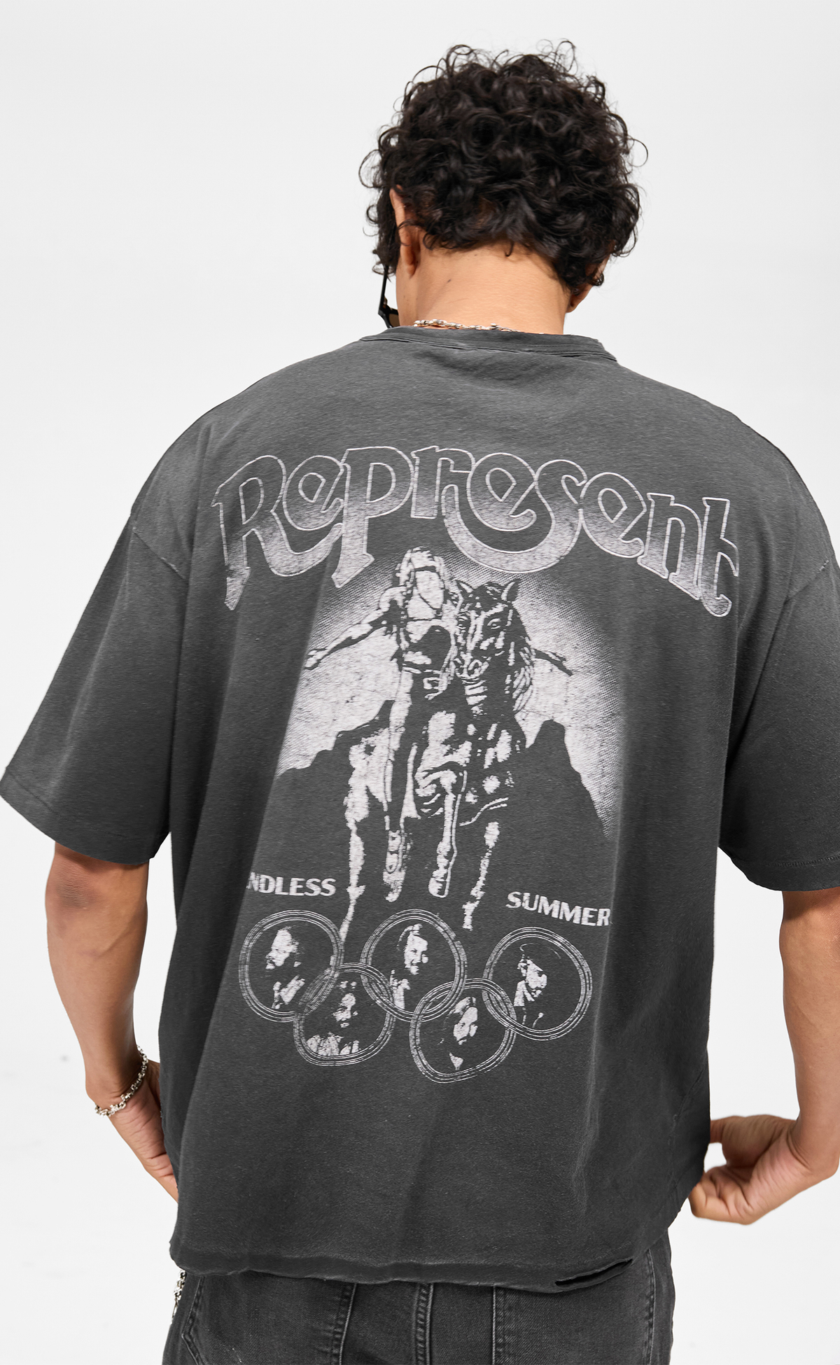 BEACH BOYS ENDLESS SUMMER STAINED BLACK T-SHIRT