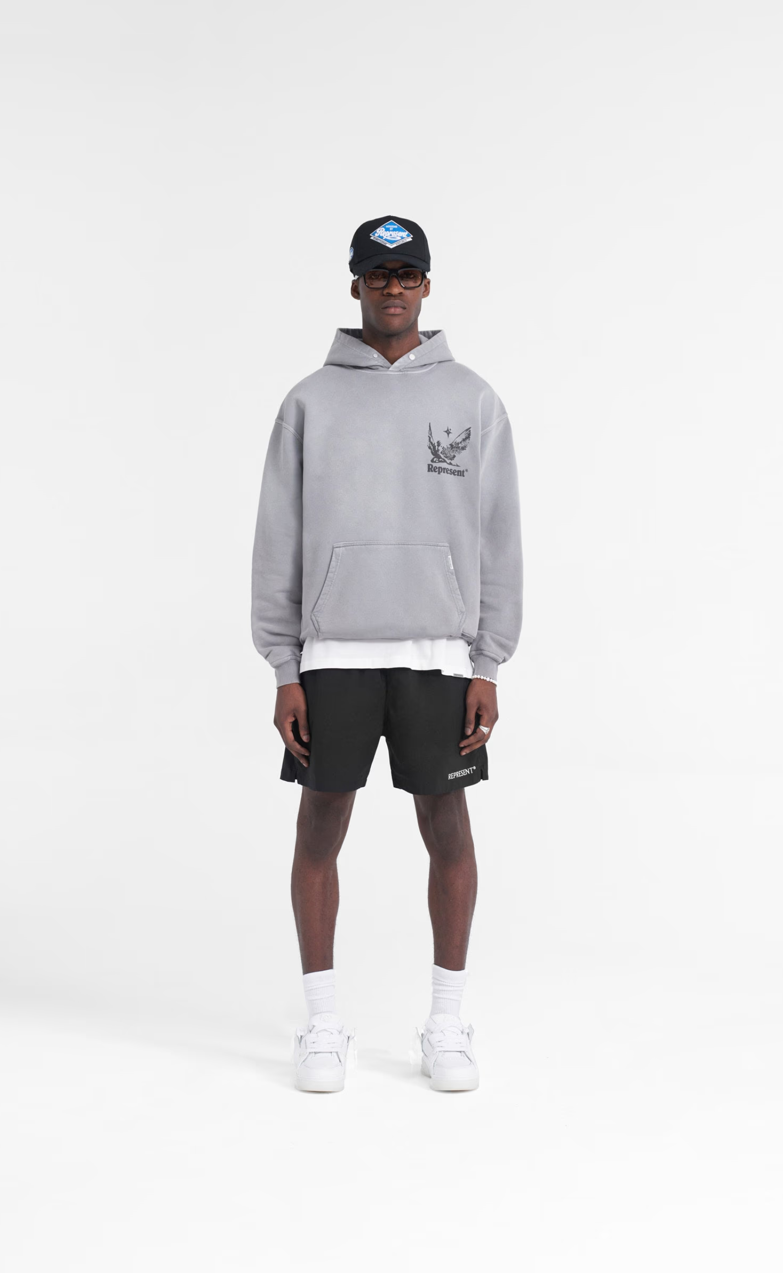 REPRESENT BLACK SHORTS