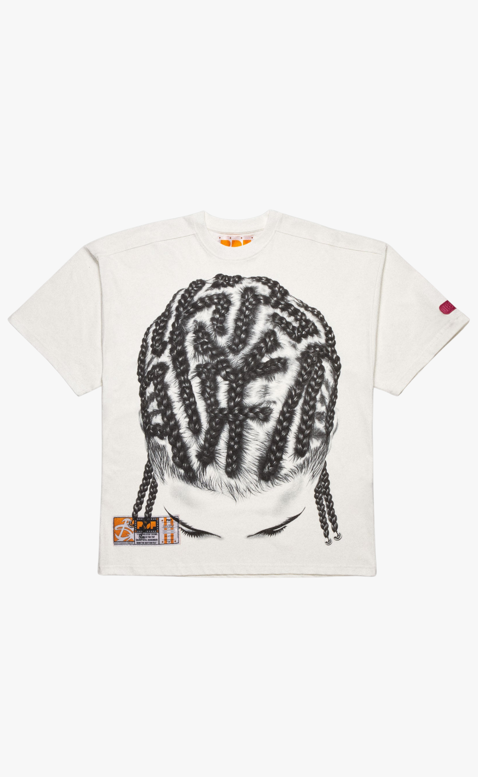 THE BOY BRAIDS WHITE T-SHIRT