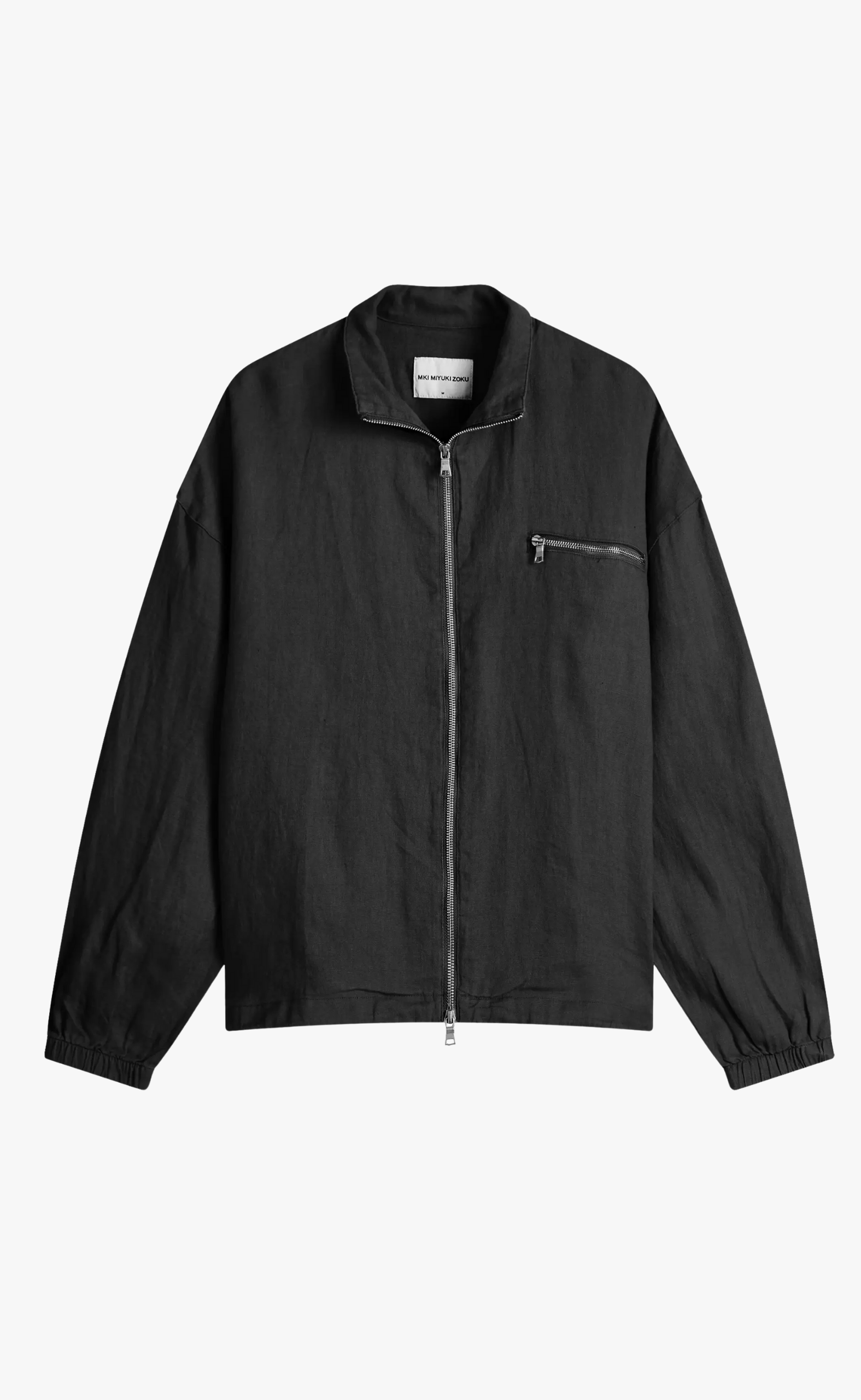 LINEN TRACK BLACK JACKET