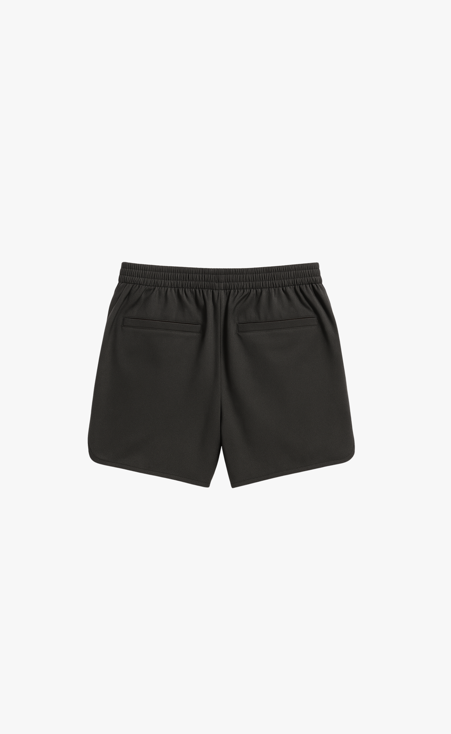 PIPED TRACK JET BLACK SHORTS