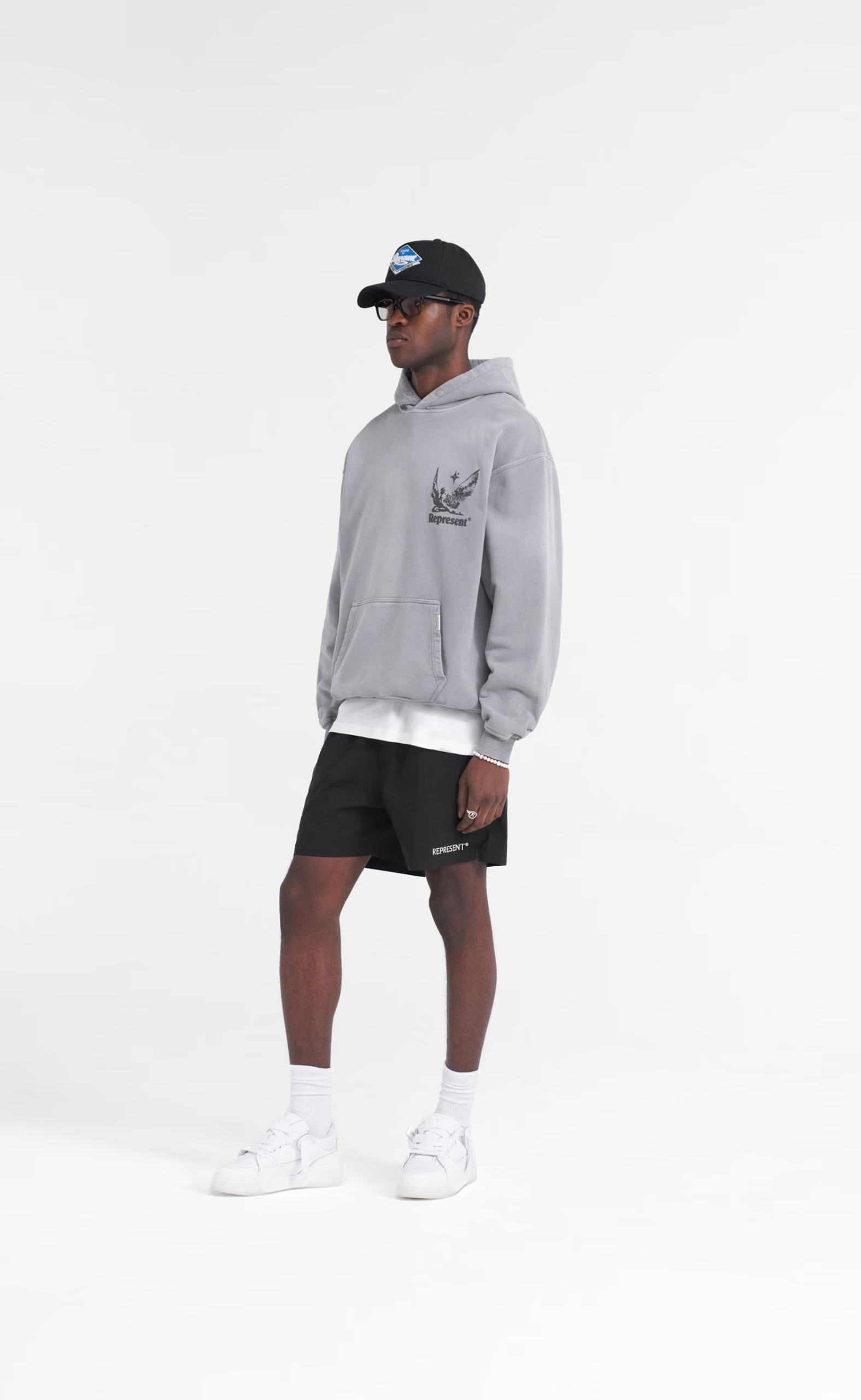 REPRESENT BLACK SHORTS