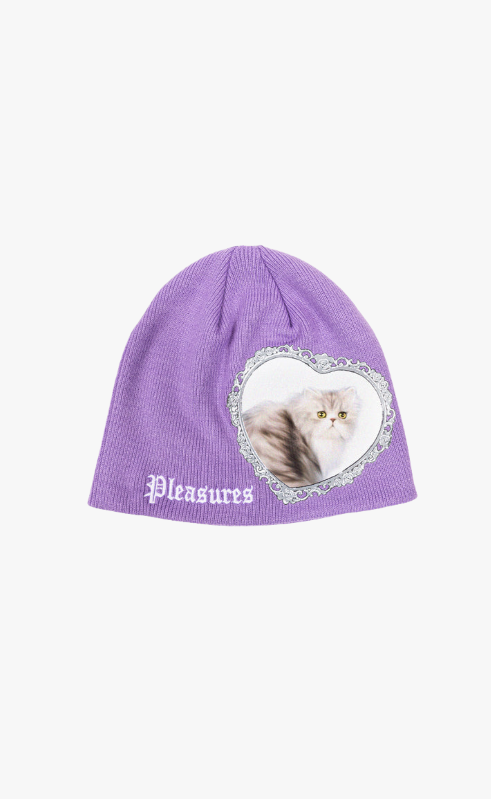 KITTY EGGPLANT BEANIE