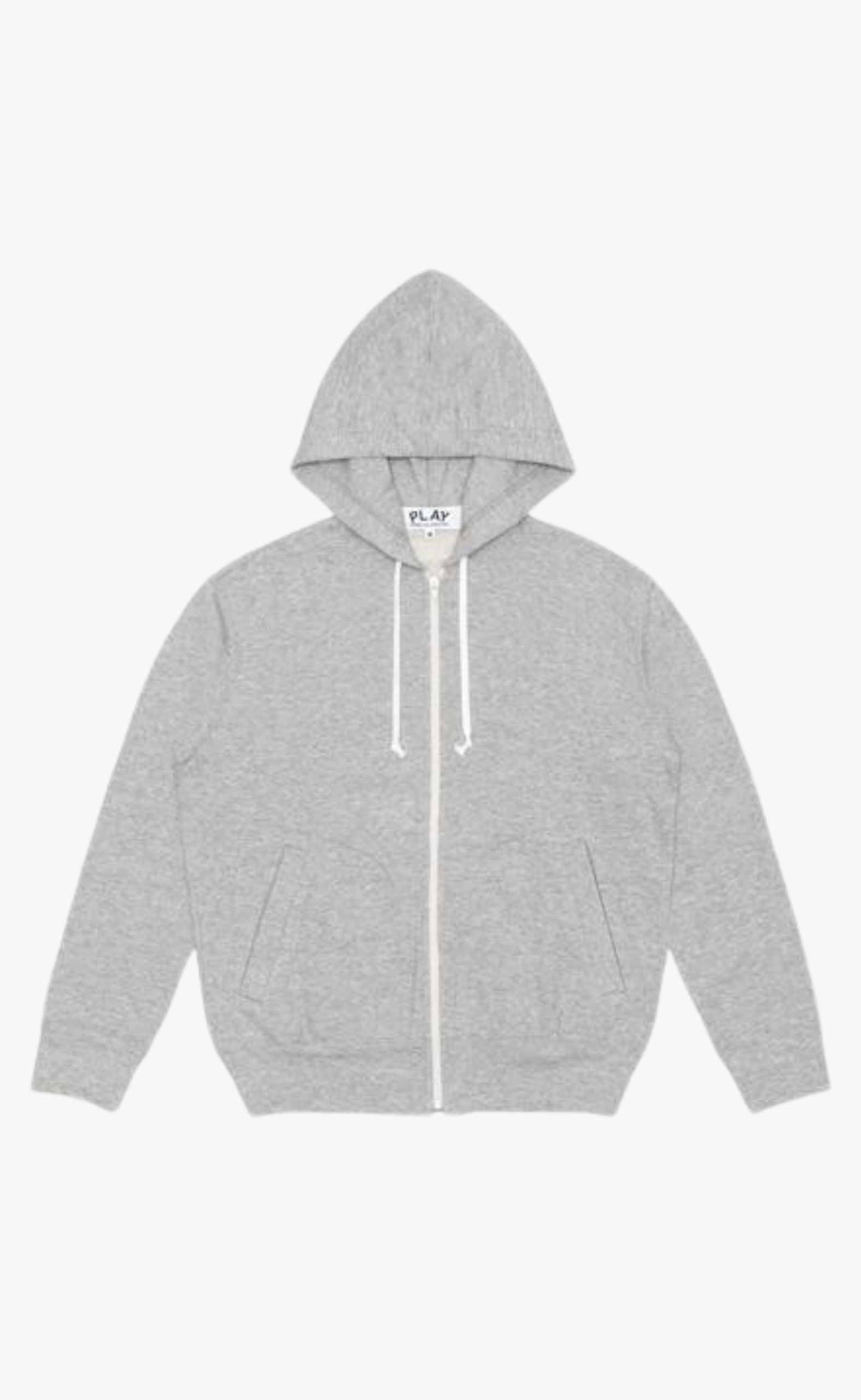 UNISEX RED EMBLEM KNIT GREY HOODIE