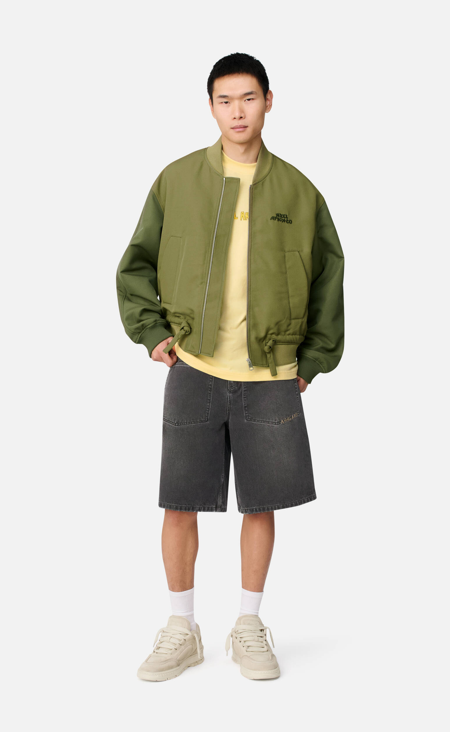 INVERT DENIM DARK GREY SHORTS