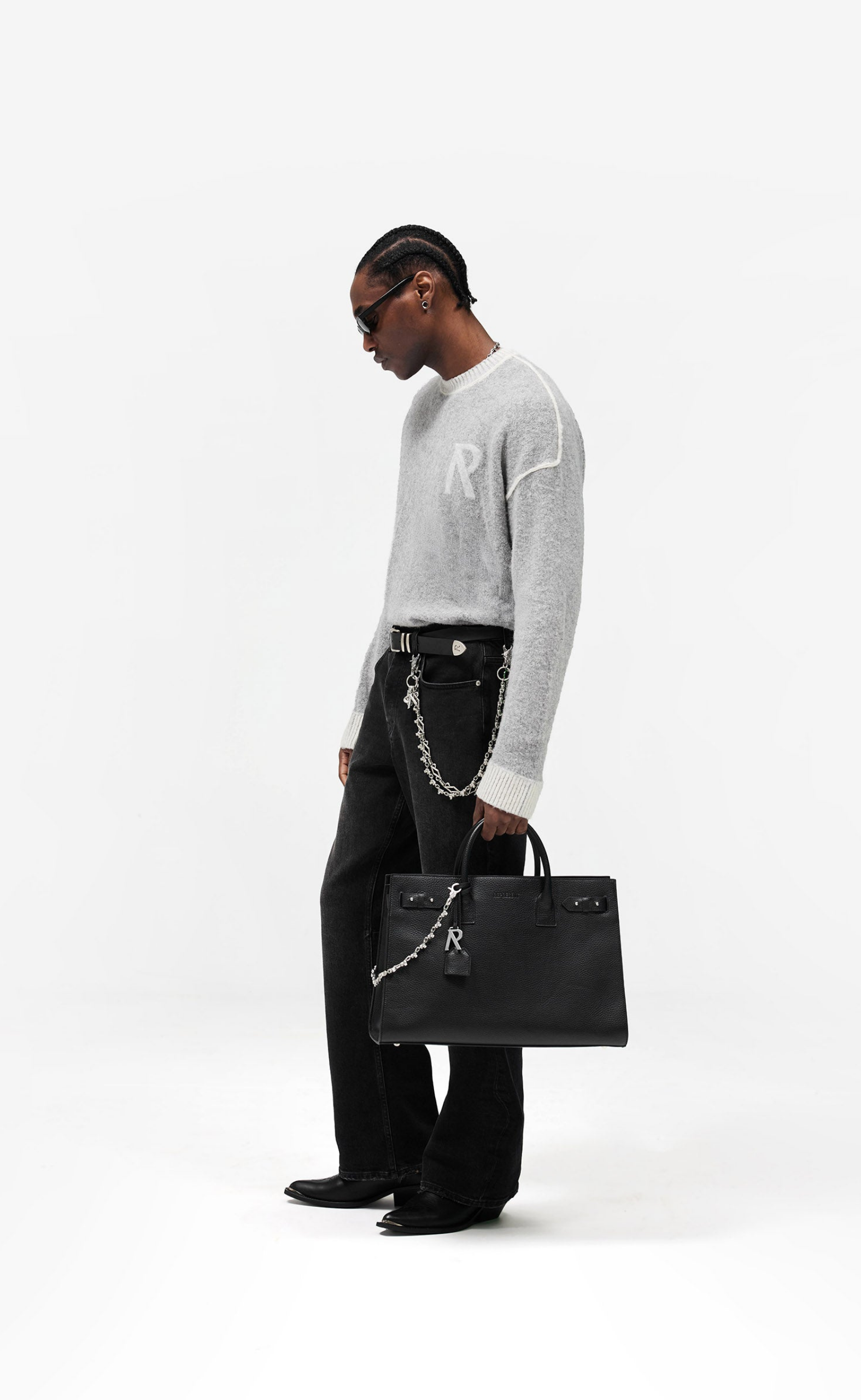 BOOT CUT ASH BLACK JEANS