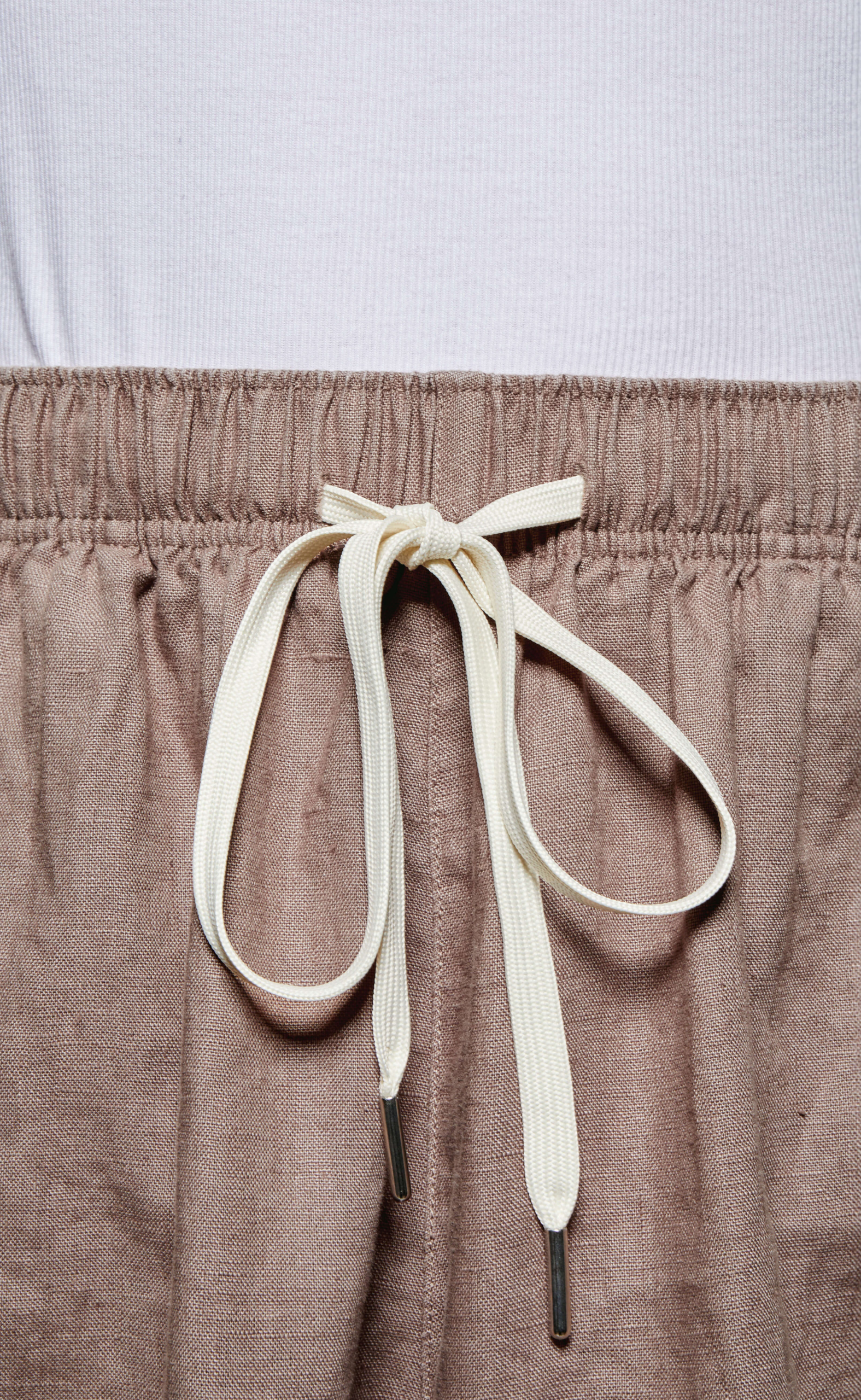 LINEN MUSHROOM SHORTS