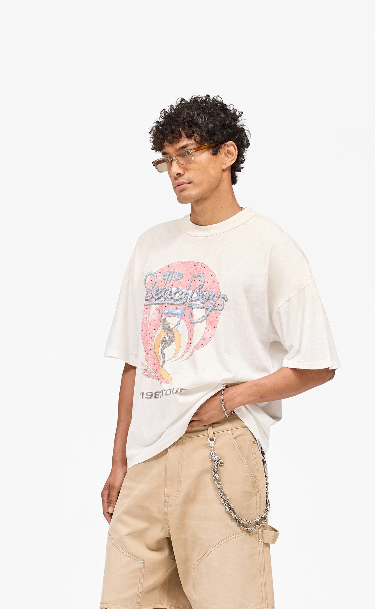 BEACH BOYS X REPRESENT TOUR WASHED ECRU T-SHIRT