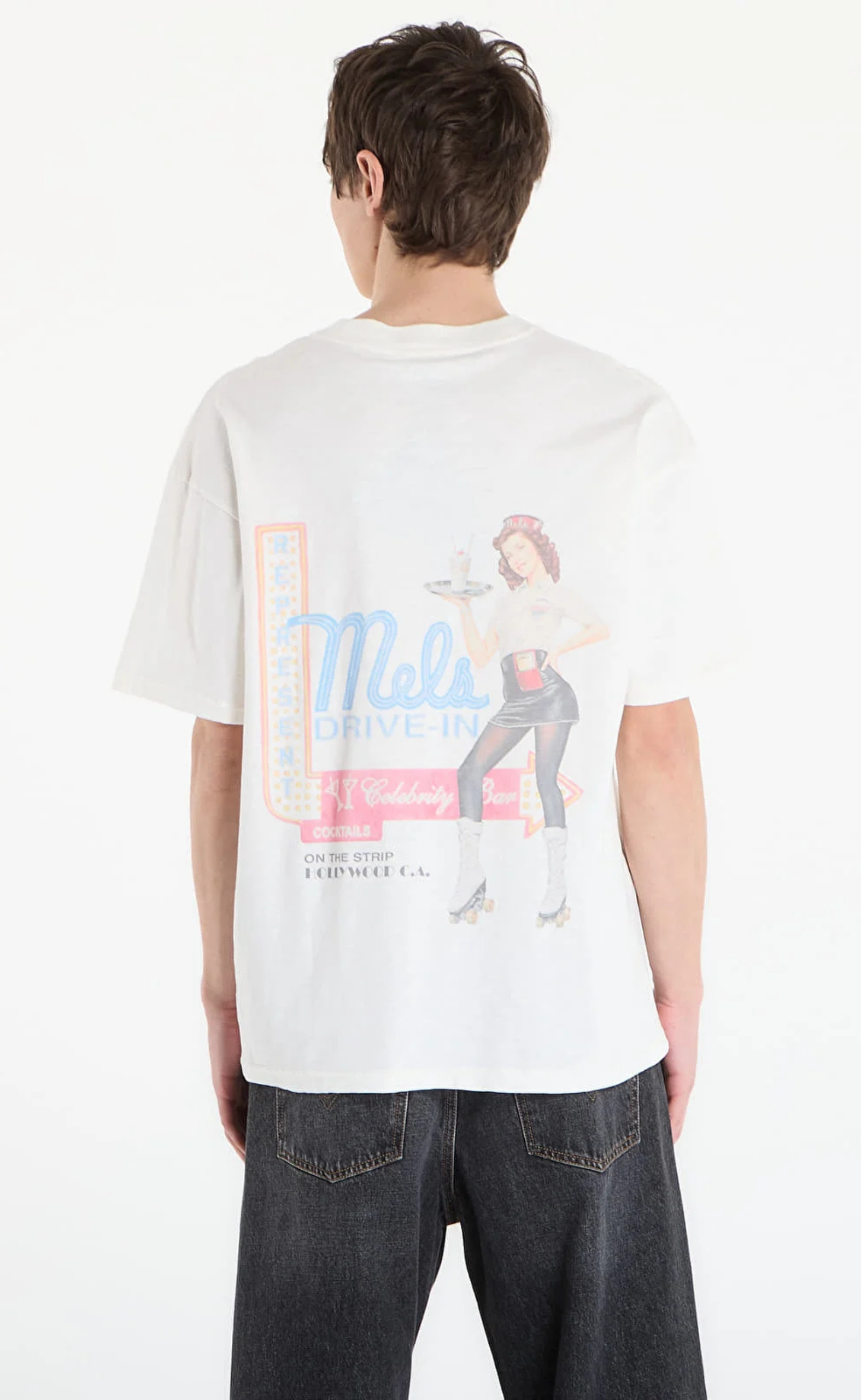 MEL'S DINER FLAT WHITE T-SHIRT