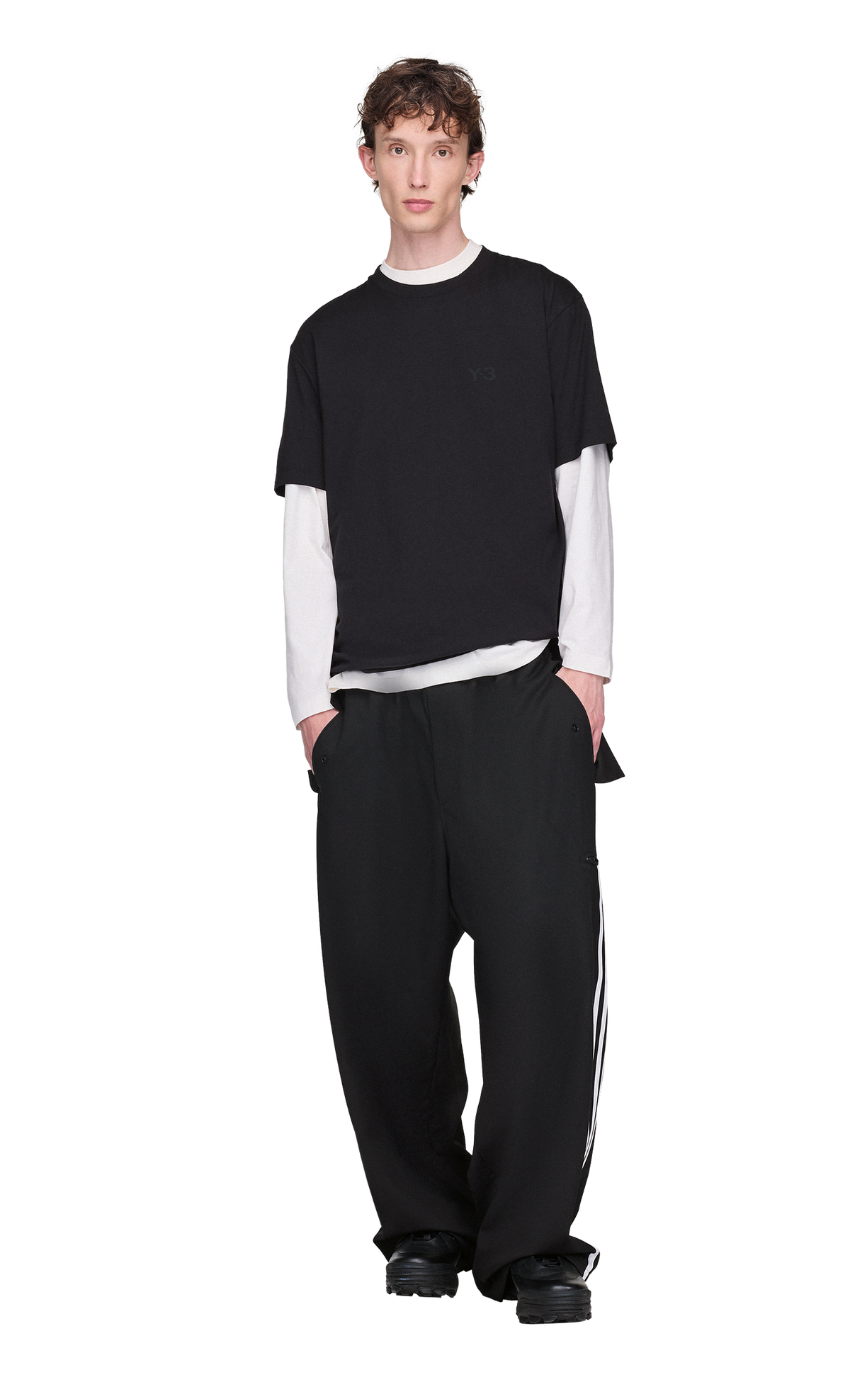 Y-3 REGULAR BLACK T-SHIRT