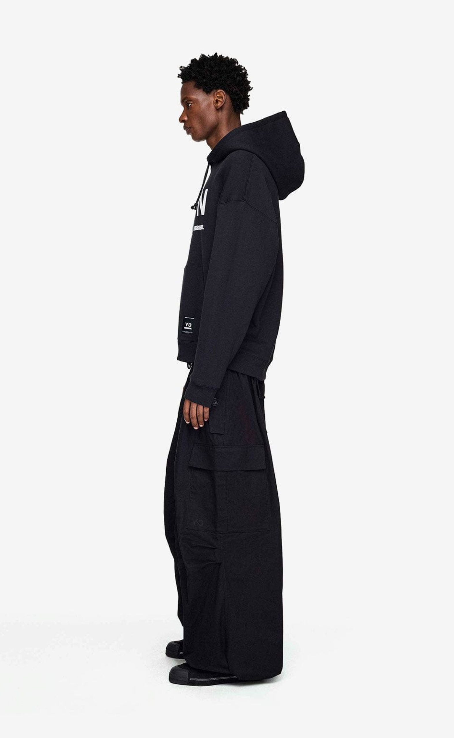 Y-3 NBHD GRAPHIC BLACK HOODIE