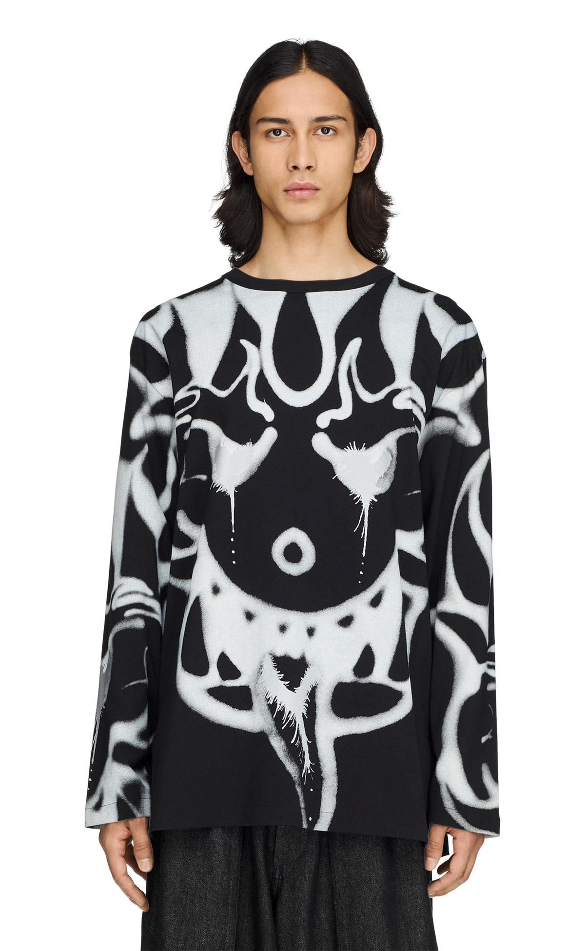 Y-3 CHITO GRAPHIC BLACK LONGSLEEVE