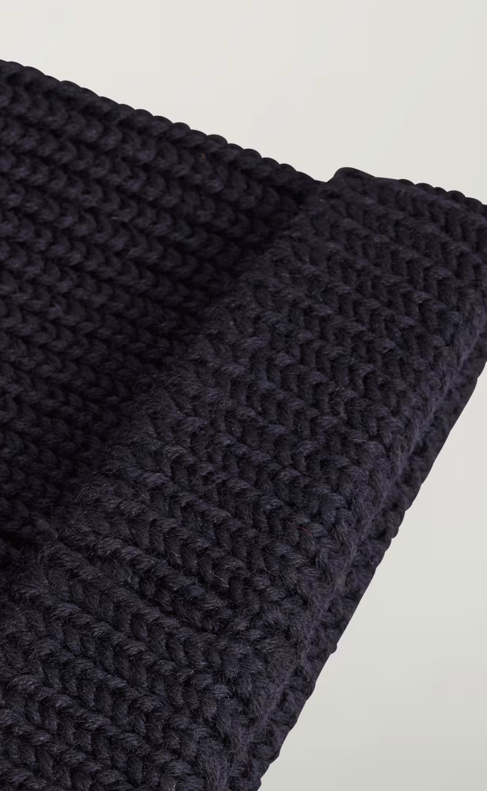 Y-3 CHUNKY KNIT BLACK BEANIE