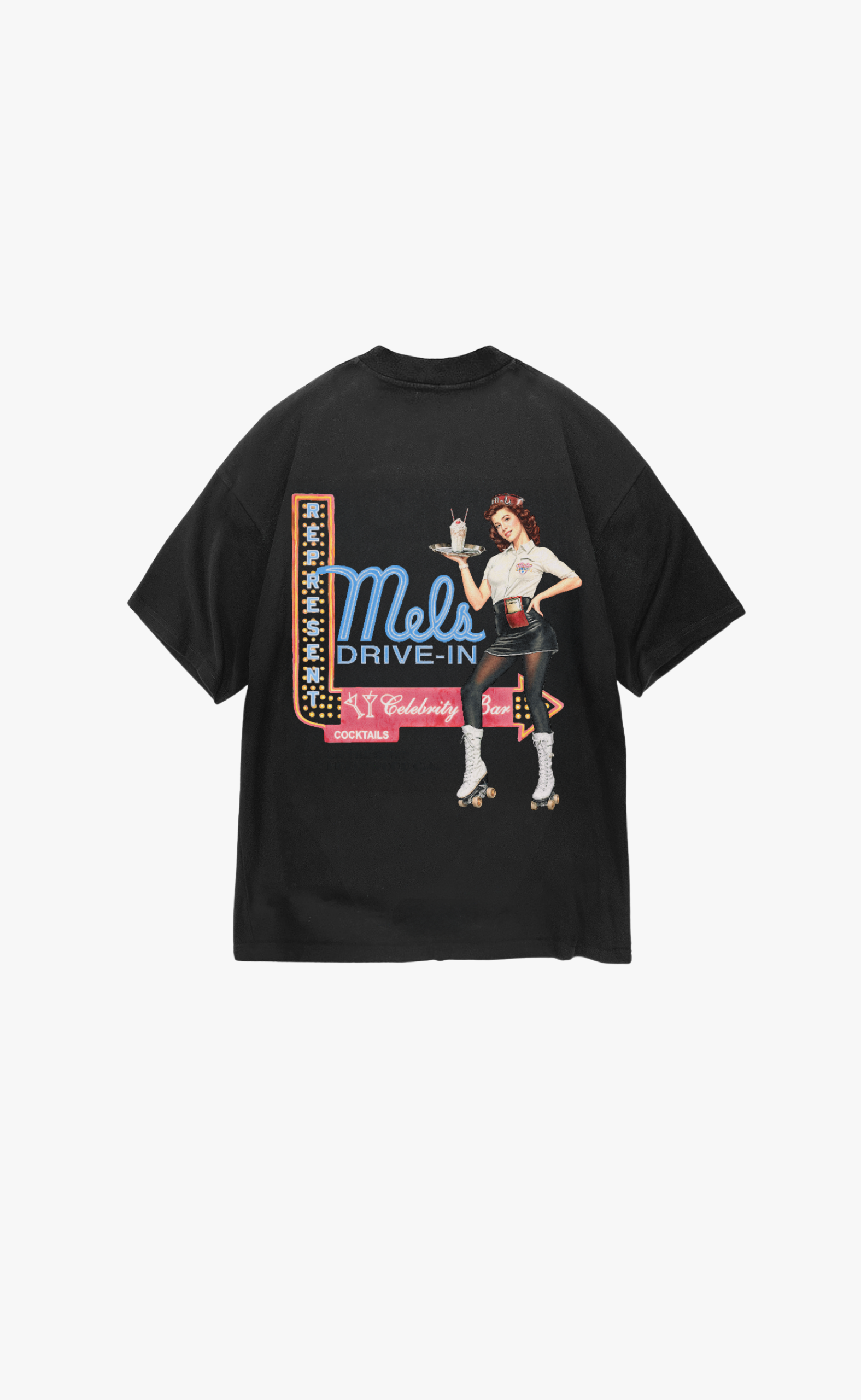 MEL'S DINER JET BLACK T-SHIRT